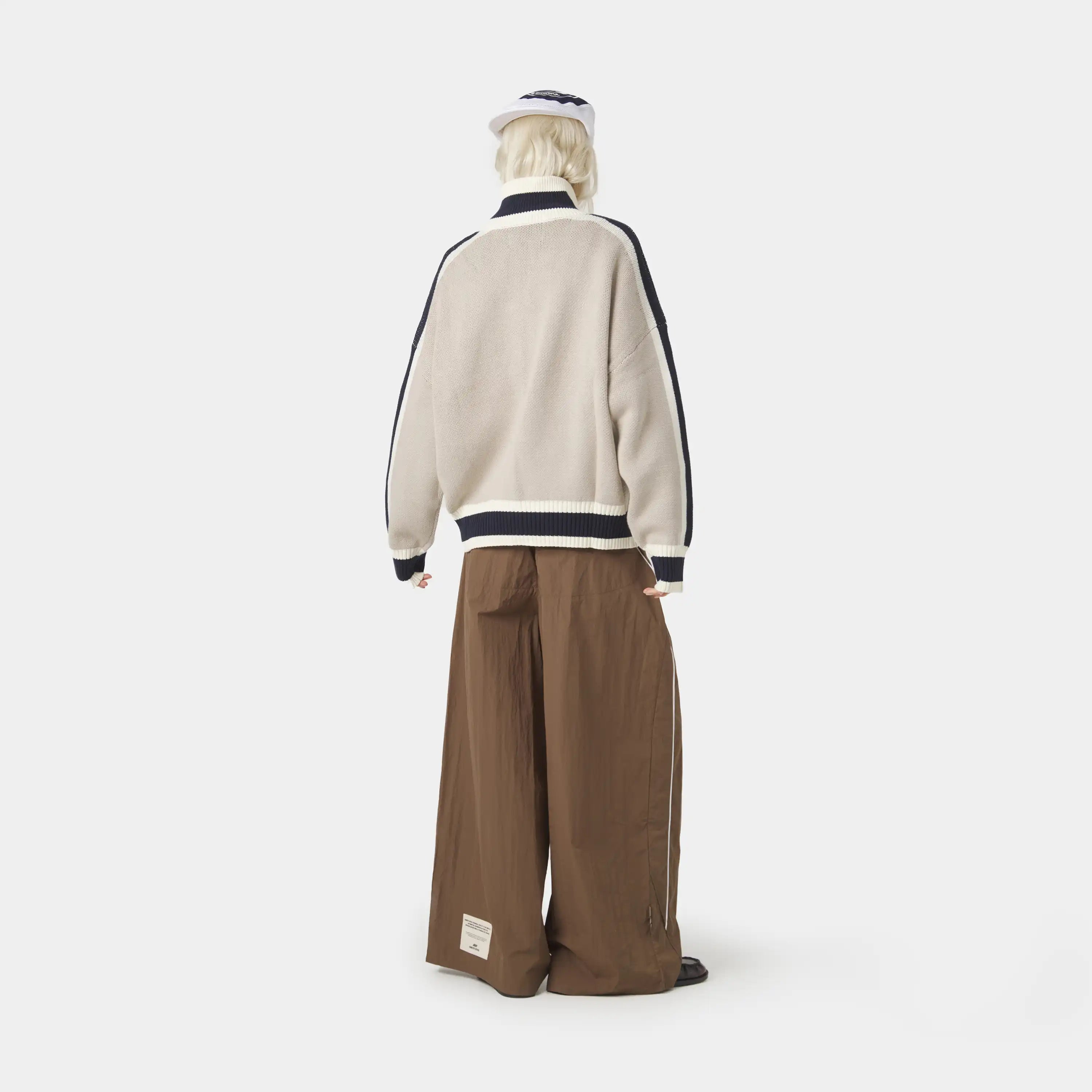 Echellor Off Sand Zipper Knit Knitwear Eme Studios