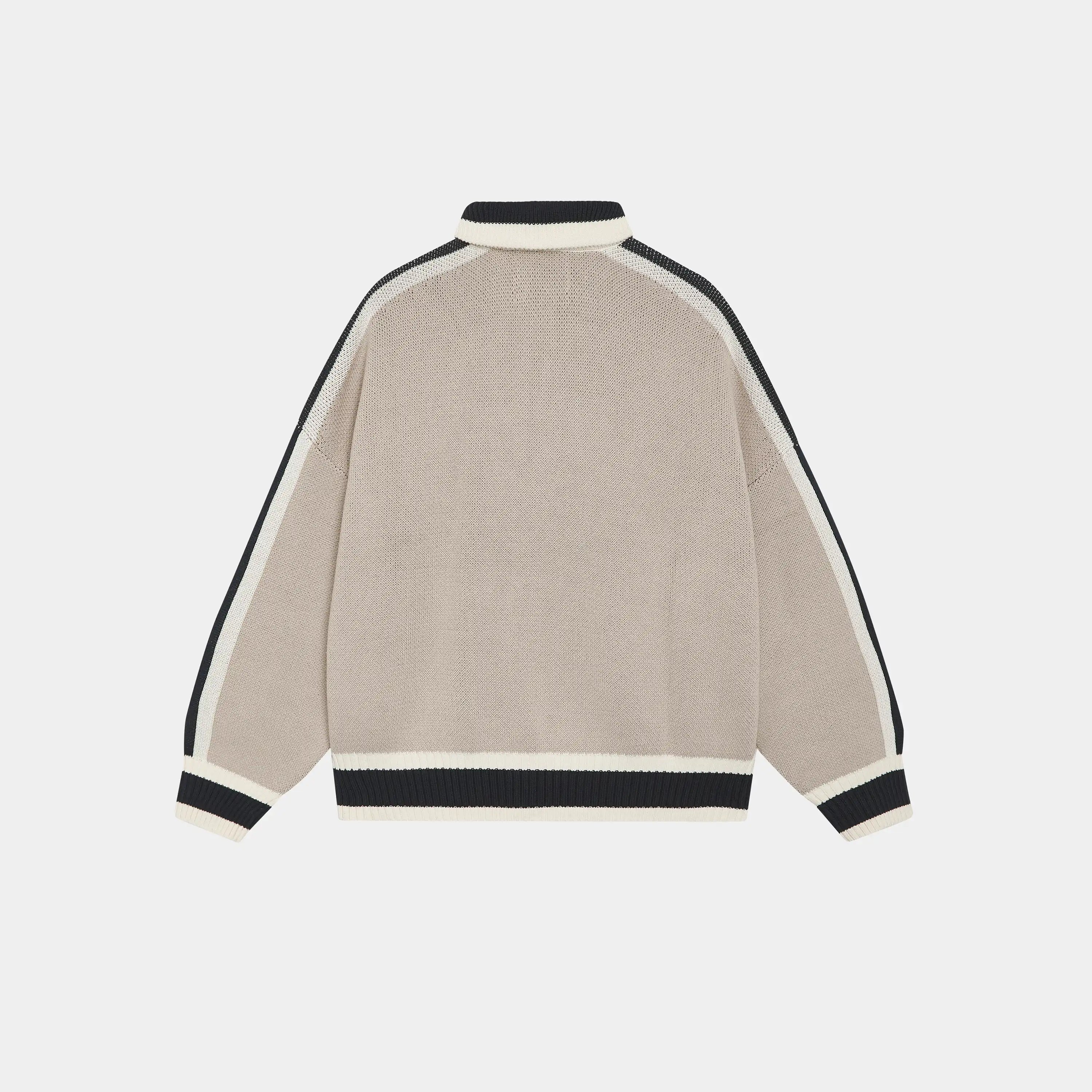 Echellor Off Sand Zipper Knit Knitwear Eme Studios