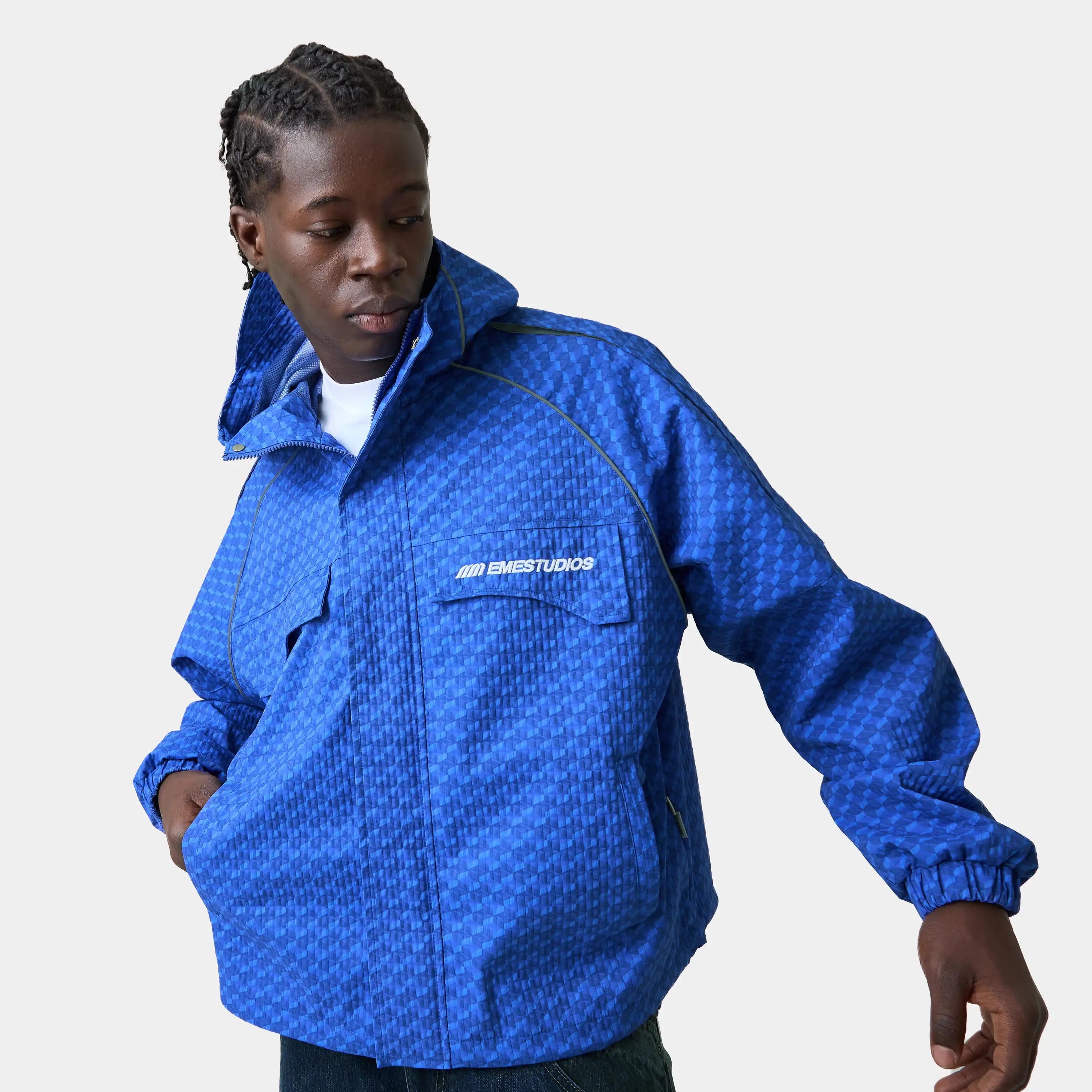 Echo Midnight Grid Windbreaker Outerwear Eme Studios
