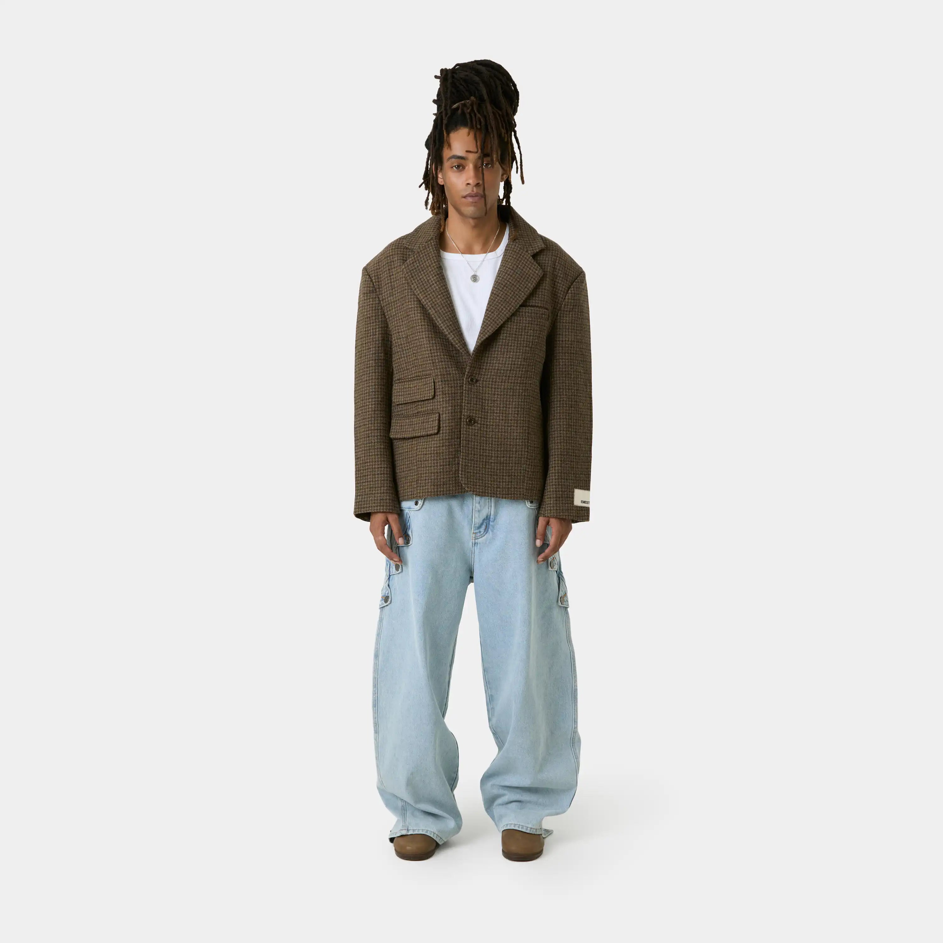 Ernst Plaid Blazer Outerwear Eme Studios