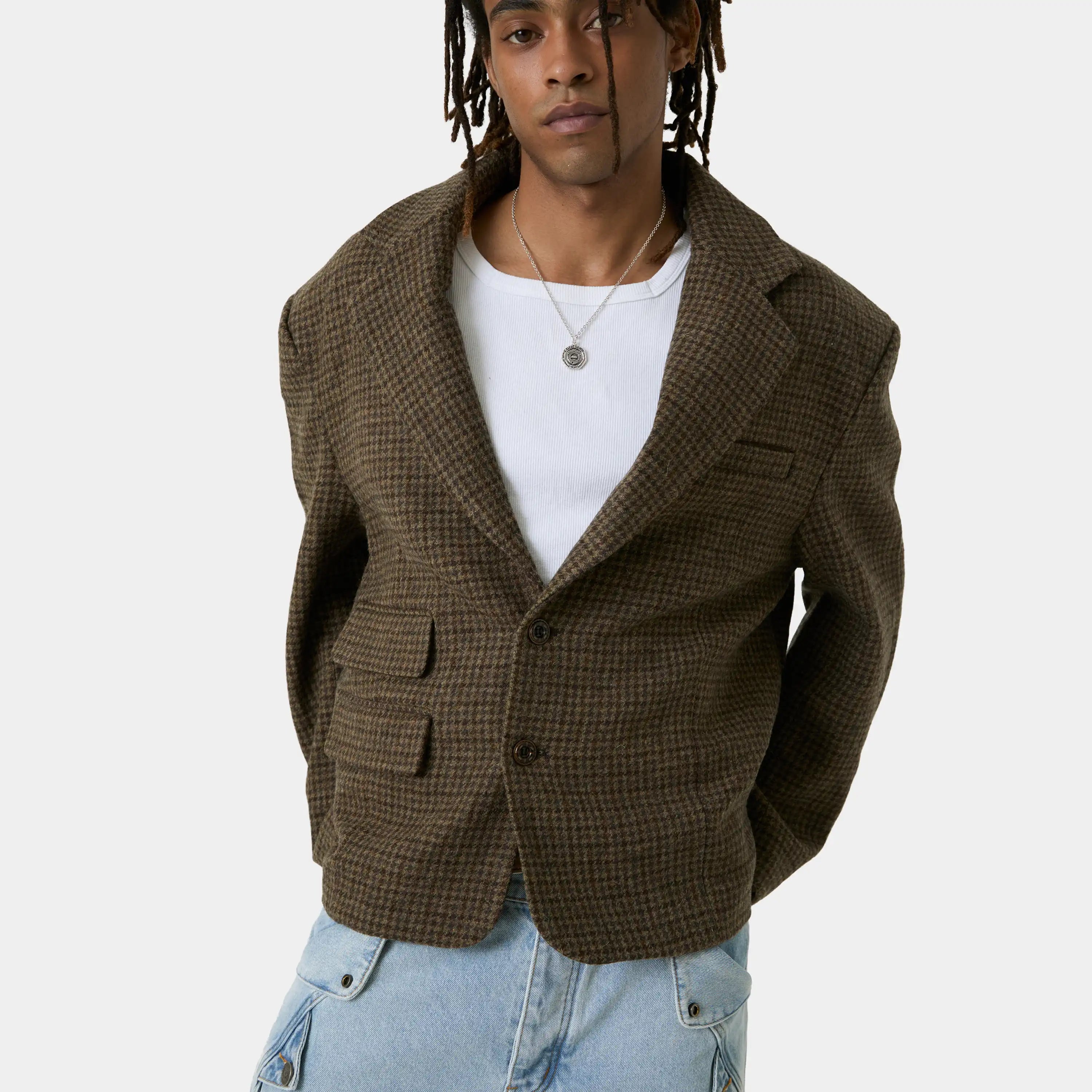 Ernst Plaid Blazer Outerwear Eme Studios