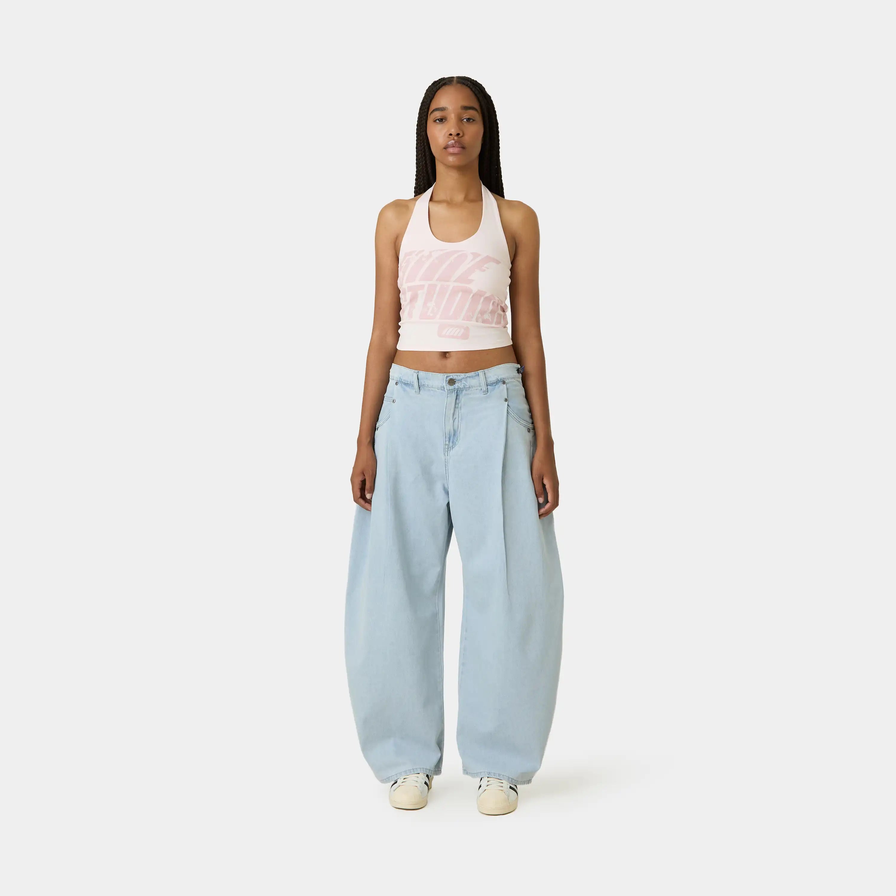 Faros Light Blue Denim Pants Pants Eme Studios