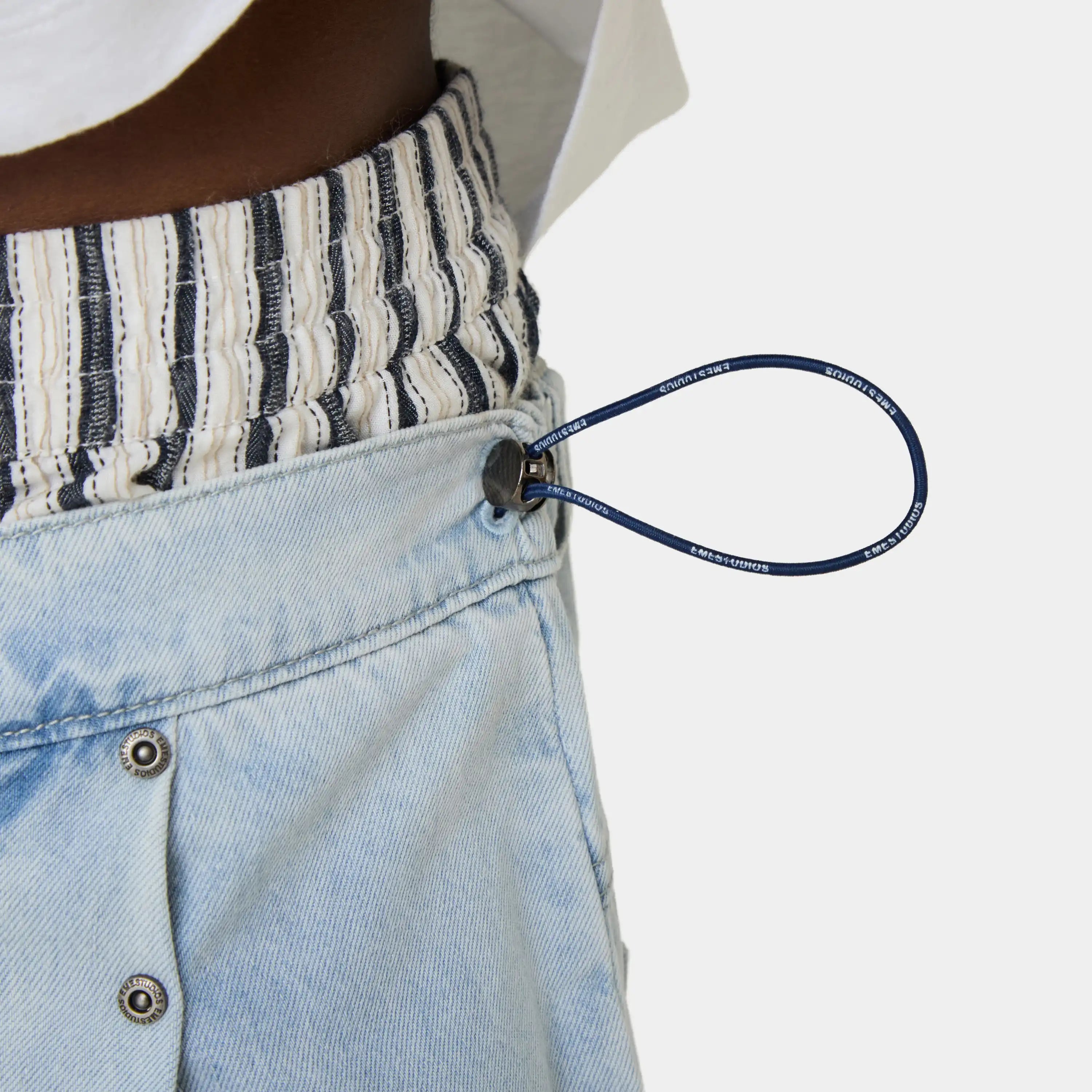 Faros Light Blue Denim Pants Pants Eme Studios