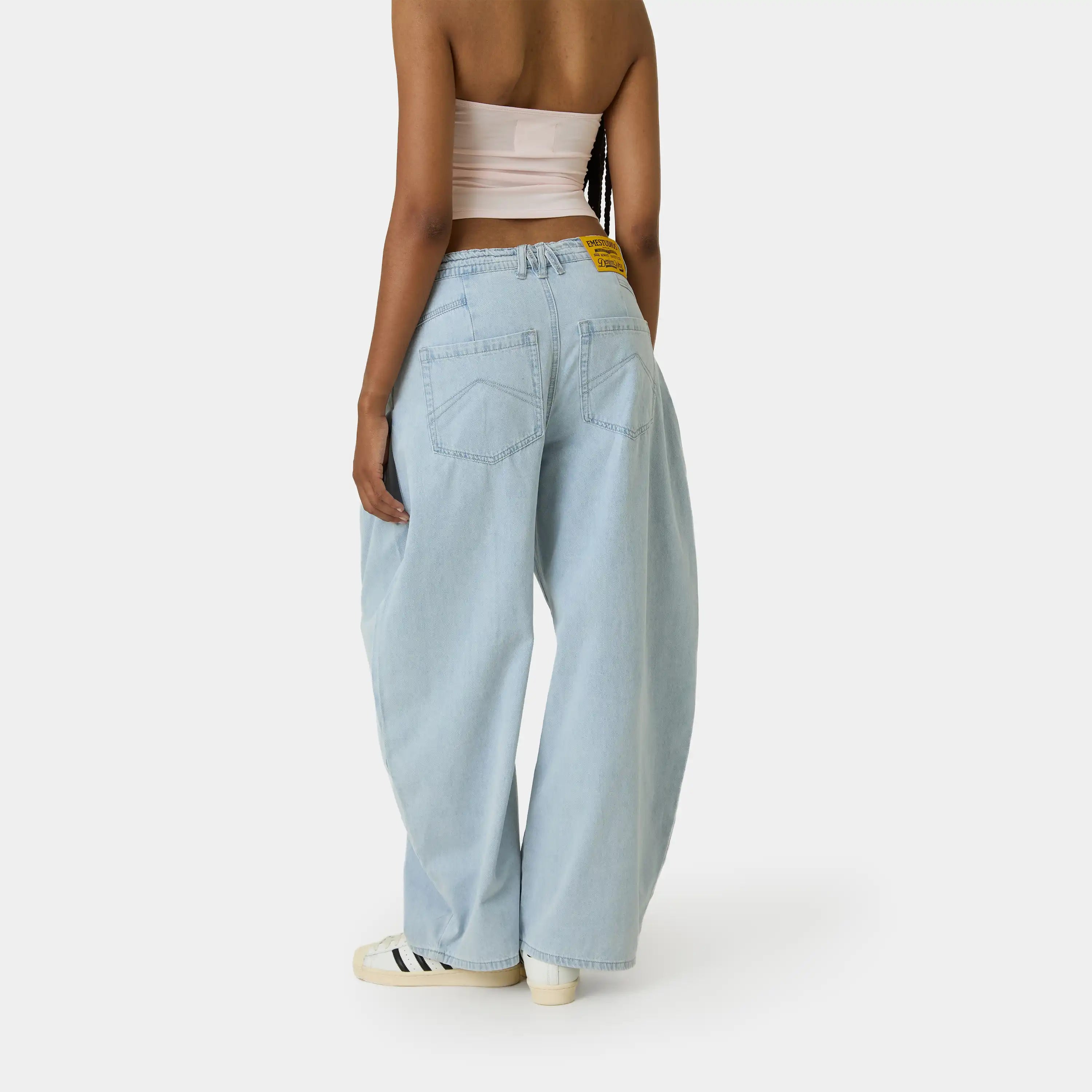 Faros Light Blue Denim Pants Pants Eme Studios