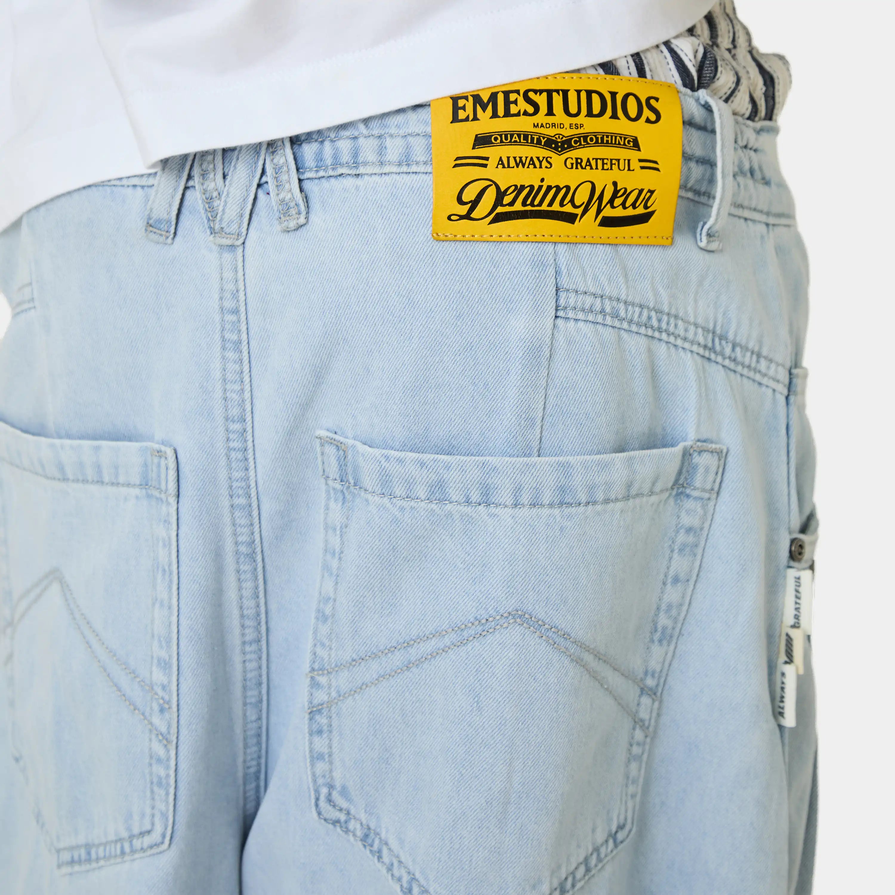 Faros Light Blue Denim Pants Pants Eme Studios