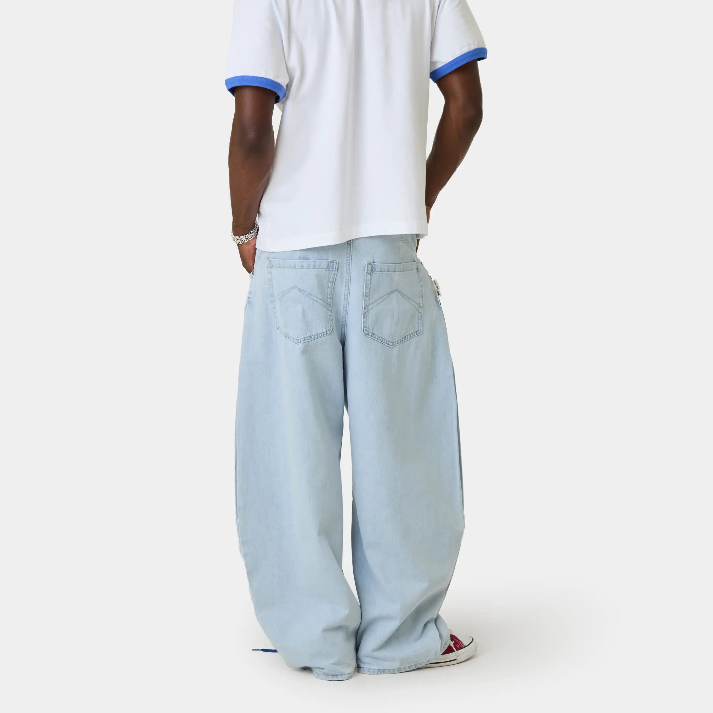 Faros Light Blue Denim Pants Pants Eme Studios