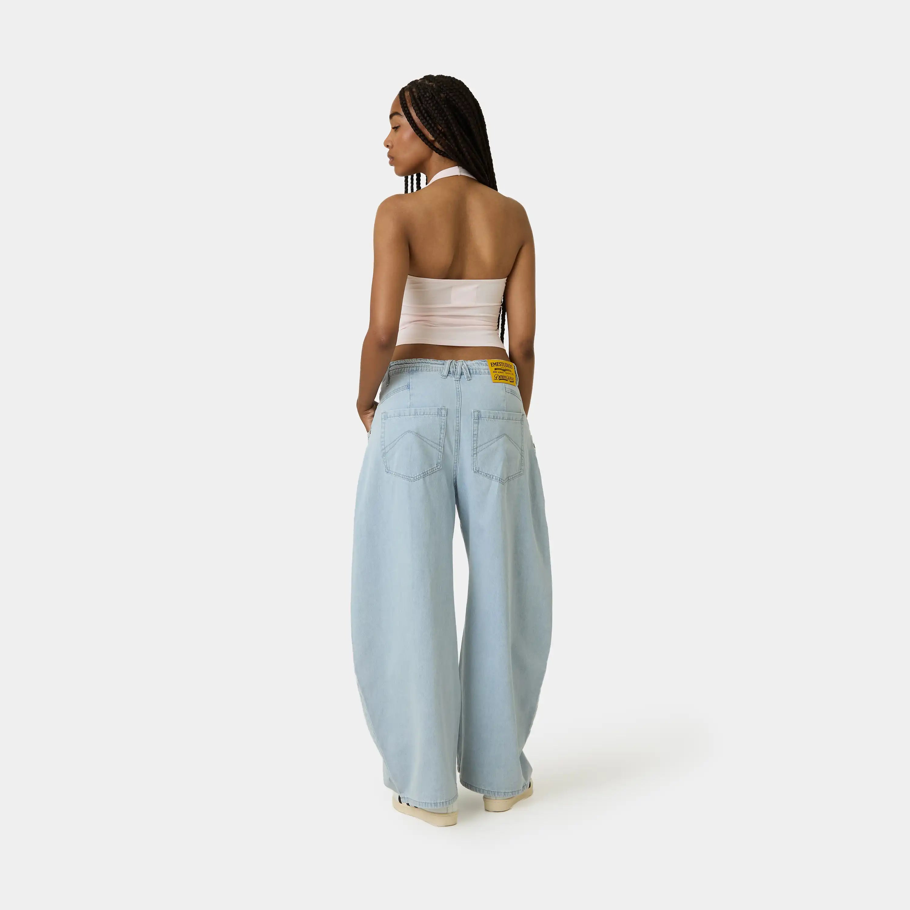 Faros Light Blue Denim Pants Pants Eme Studios