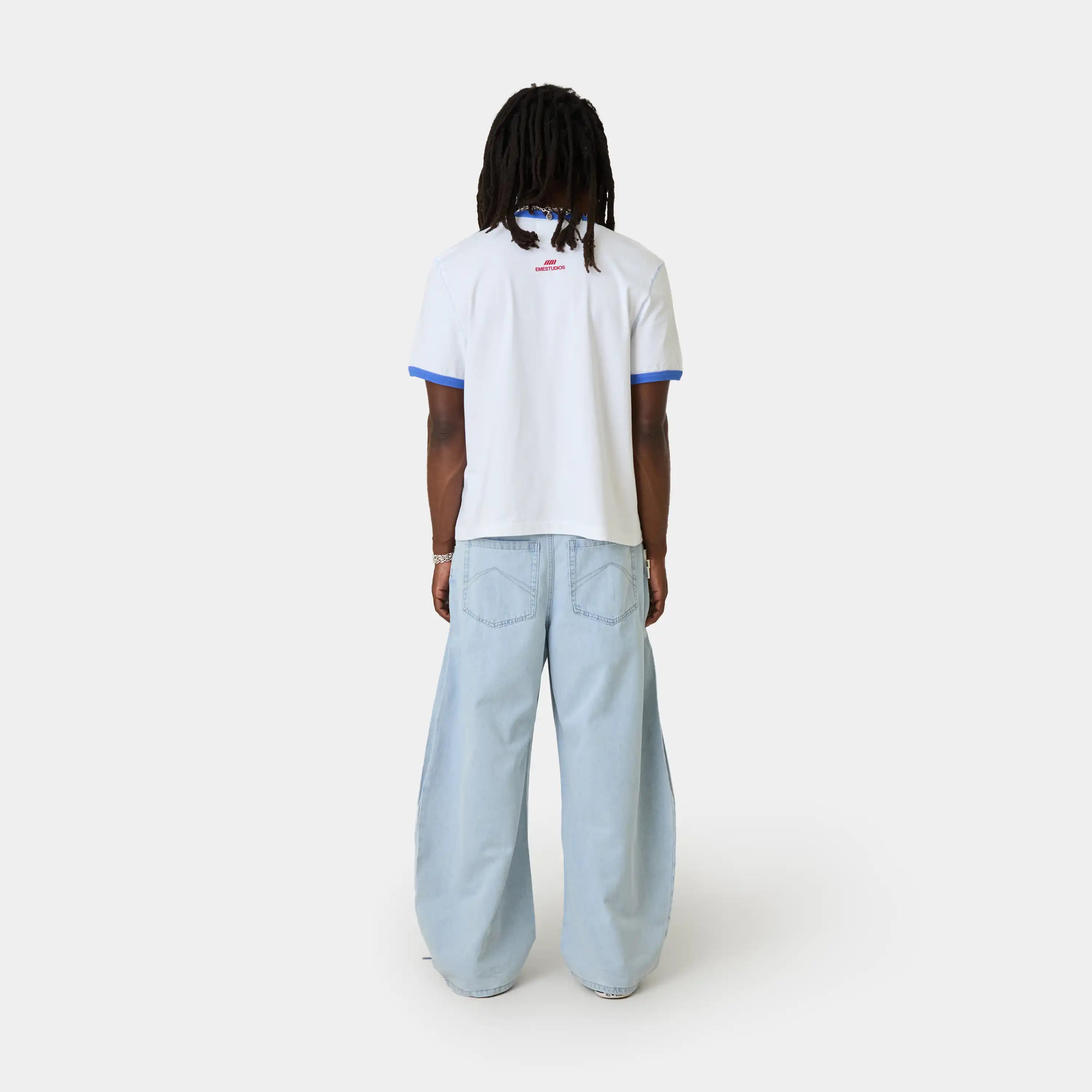 Faros Light Blue Denim Pants Pants Eme Studios