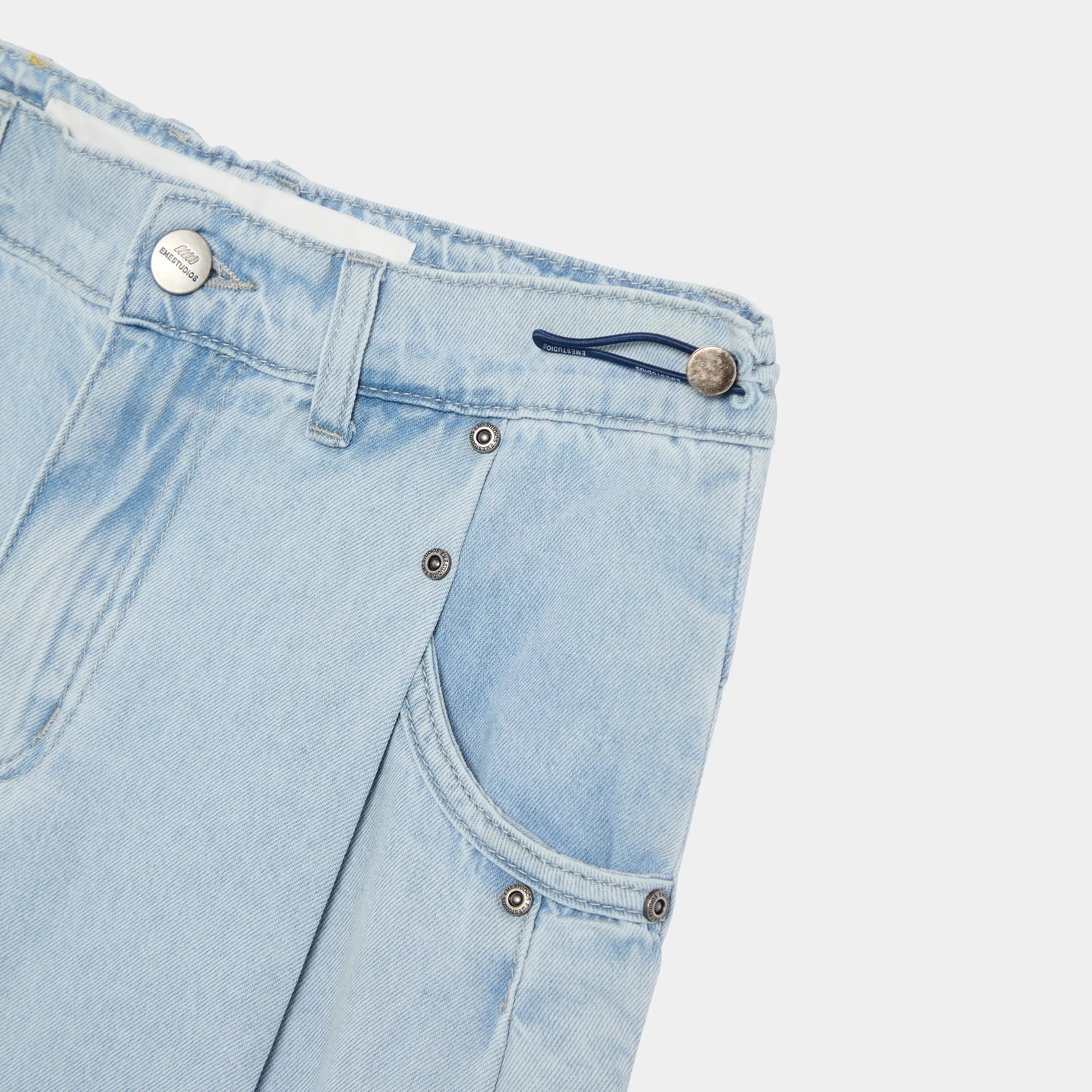 Faros Light Blue Denim Pants Pants Eme Studios