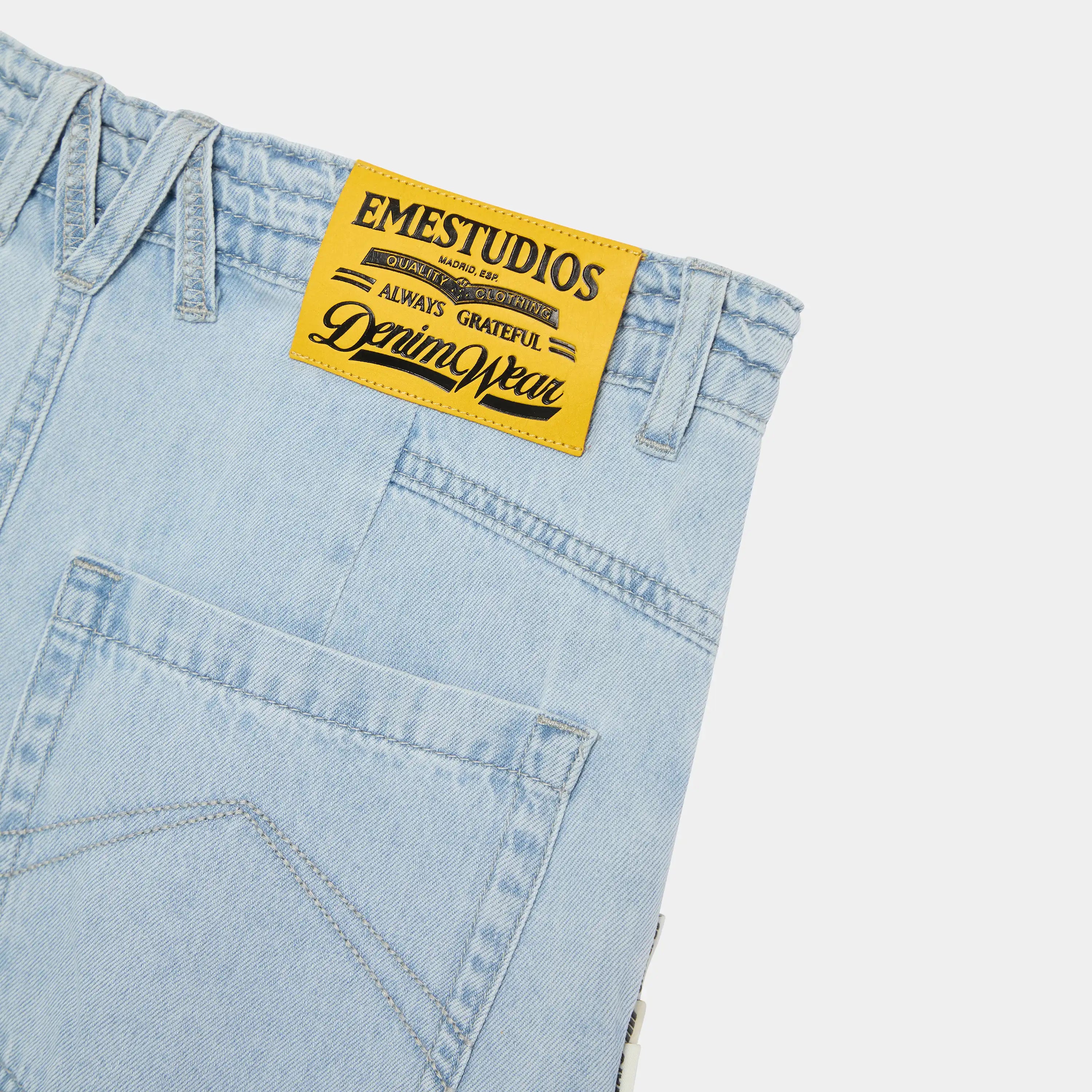 Faros Light Blue Denim Pants Pants Eme Studios