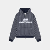 Fiber Navy Full Zip Hoodies Eme Studios