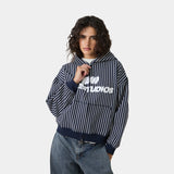 Fiber Navy Full Zip Hoodies Eme Studios