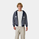 Fiber Navy Full Zip Hoodies Eme Studios