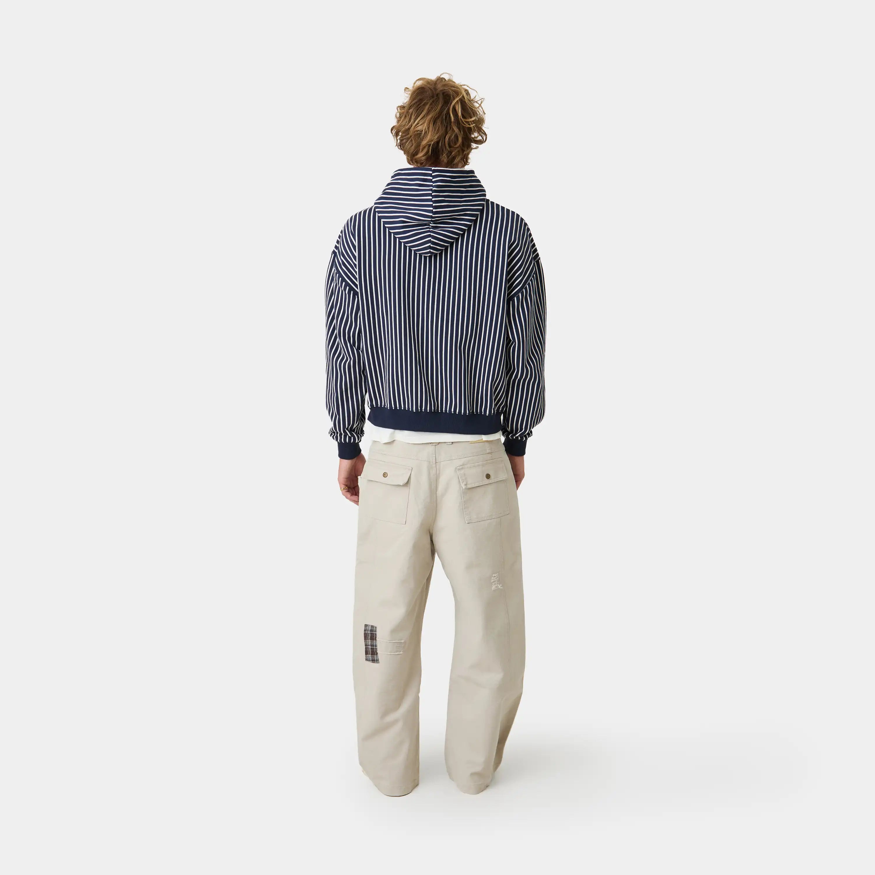 Fiber Navy Full Zip Hoodies Eme Studios
