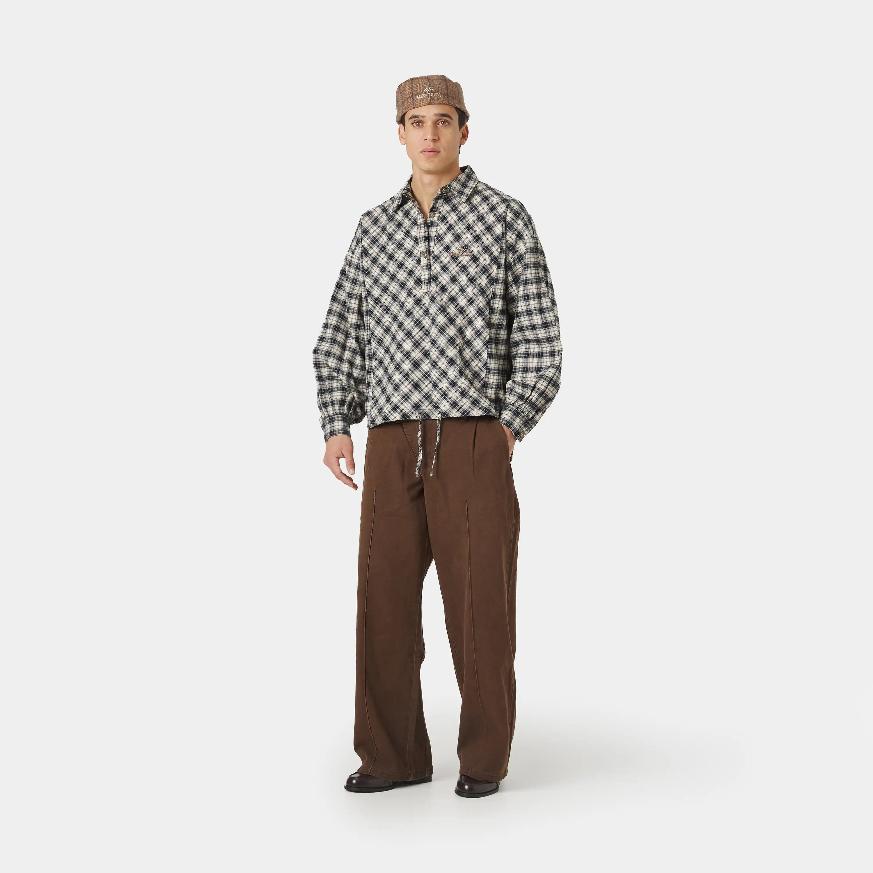 Fitz Popover Chocolate Shirt Shirts Eme Studios