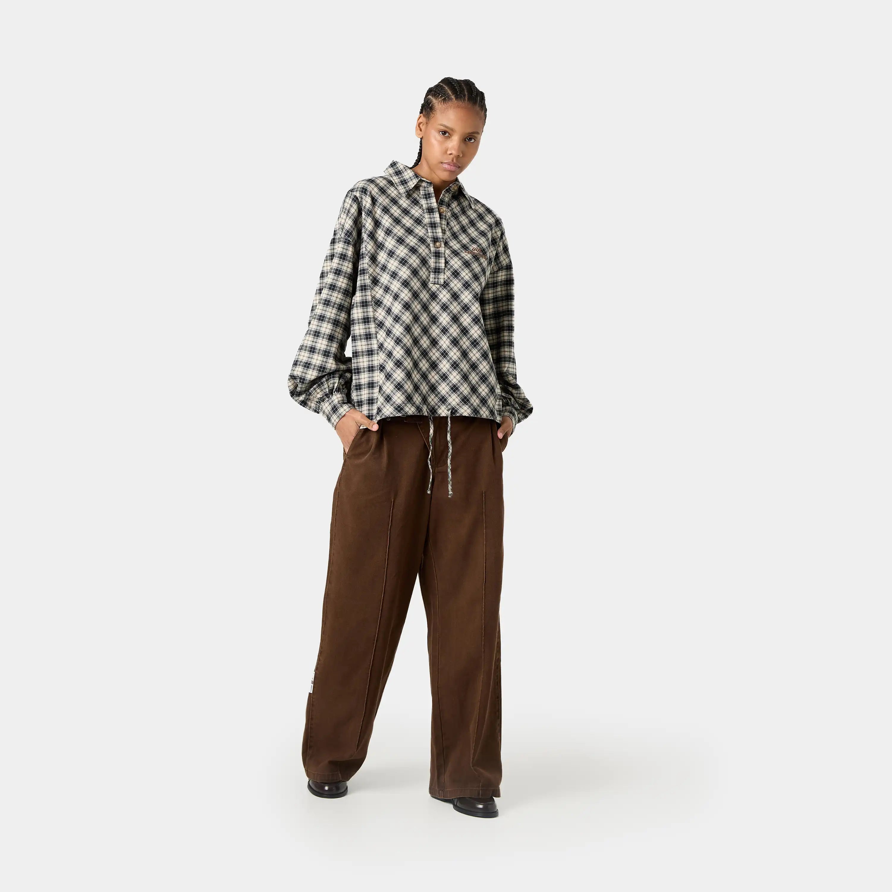 Fitz Popover Chocolate Shirt Shirts Eme Studios