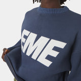 Flux Navy Knit Sweater Knitwear Eme Studios