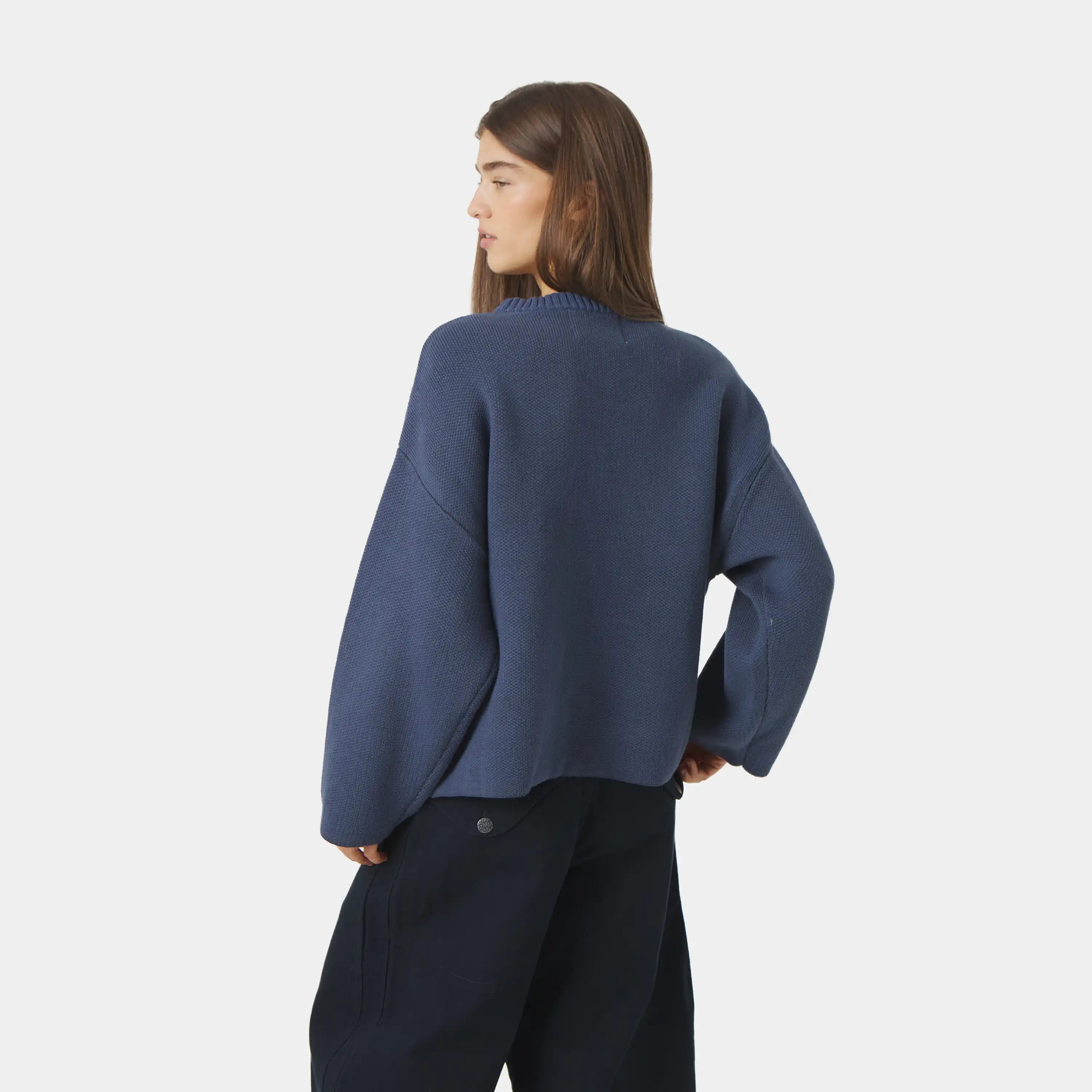 Flux Navy Knit Sweater Knitwear Eme Studios
