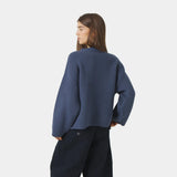 Flux Navy Knit Sweater Knitwear Eme Studios