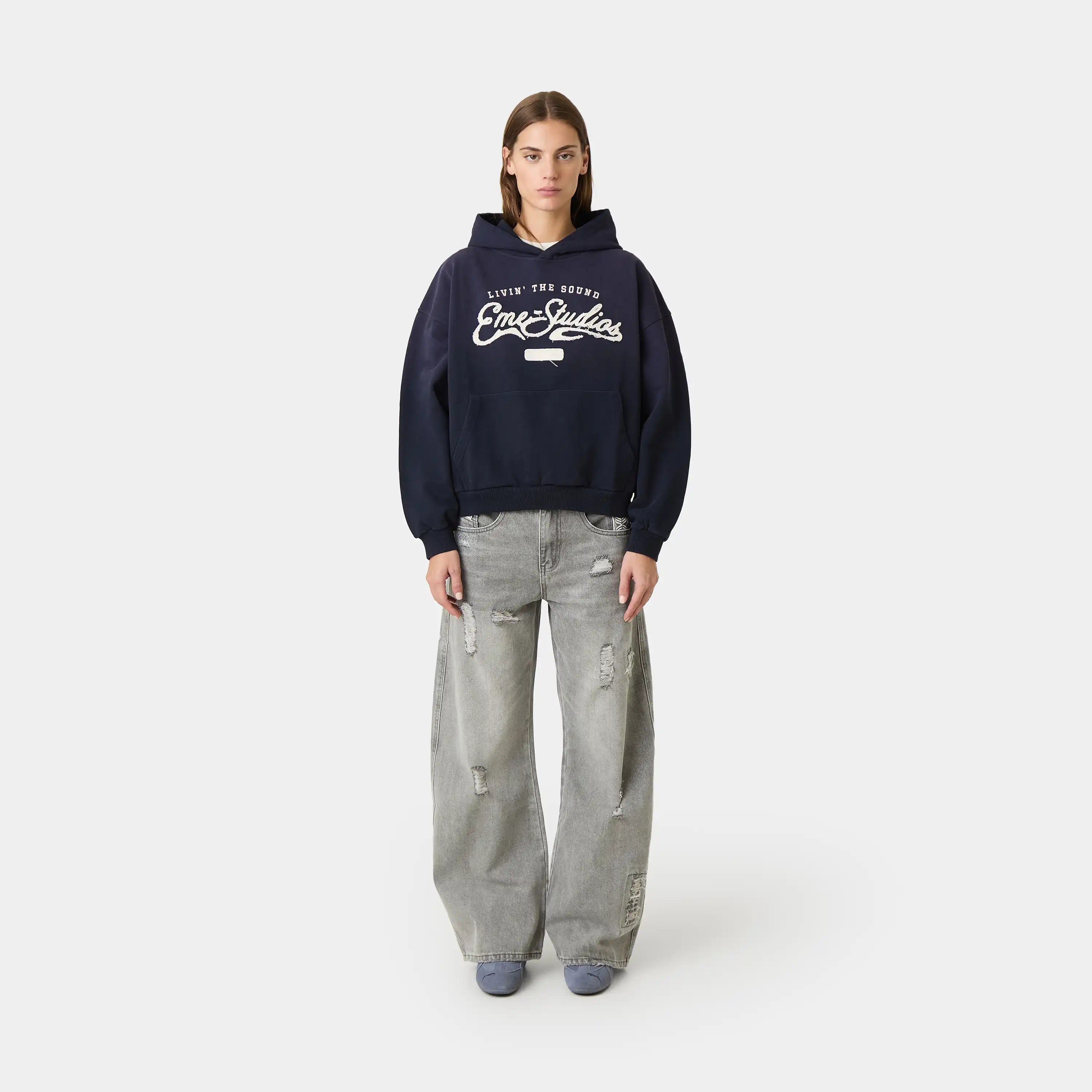 Formula Navy Oversized Hoodie Hoodies Eme Studios