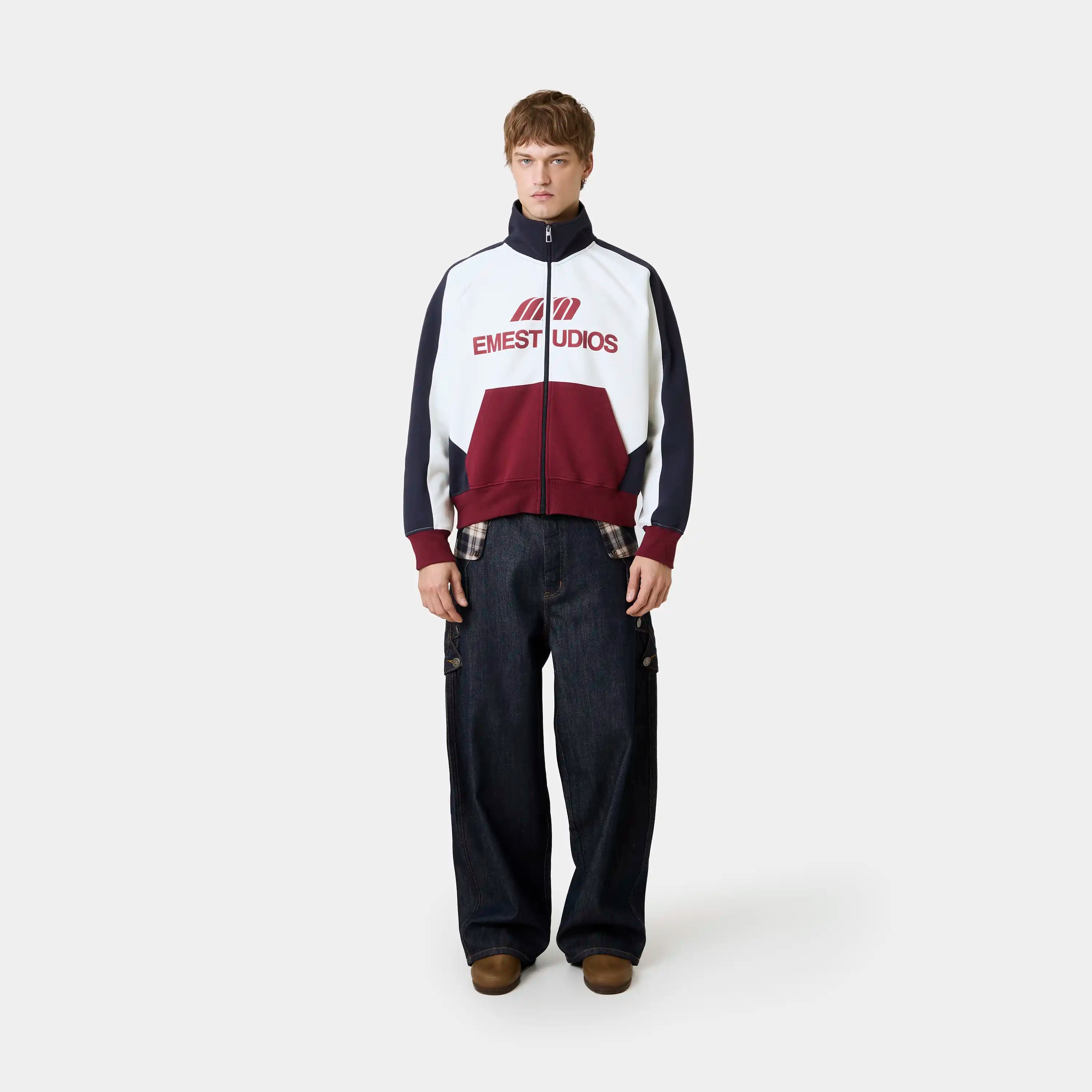 Forus Navy Track Full Zip Sweatshirts Eme Studios