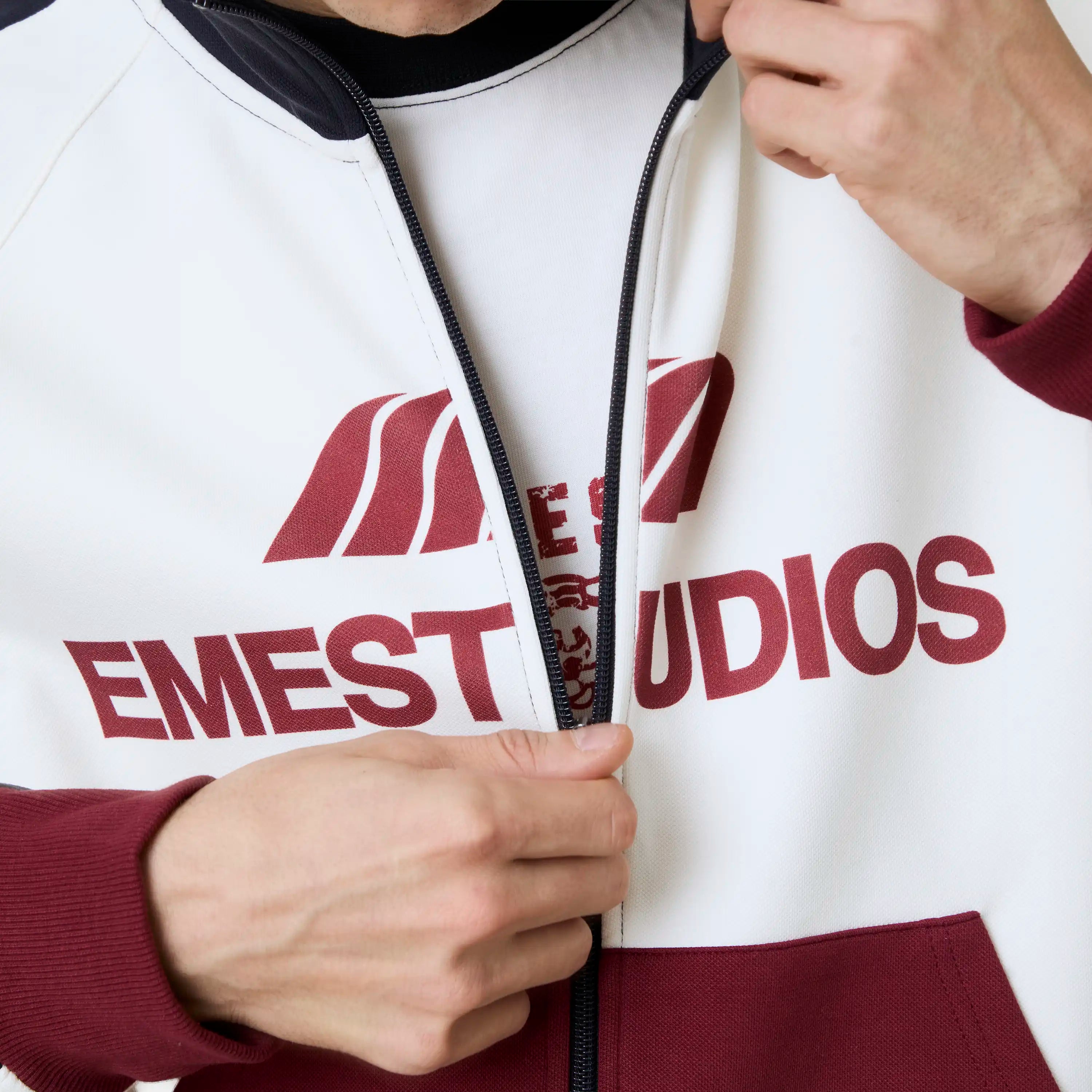 Forus Navy Track Full Zip Sweatshirts Eme Studios