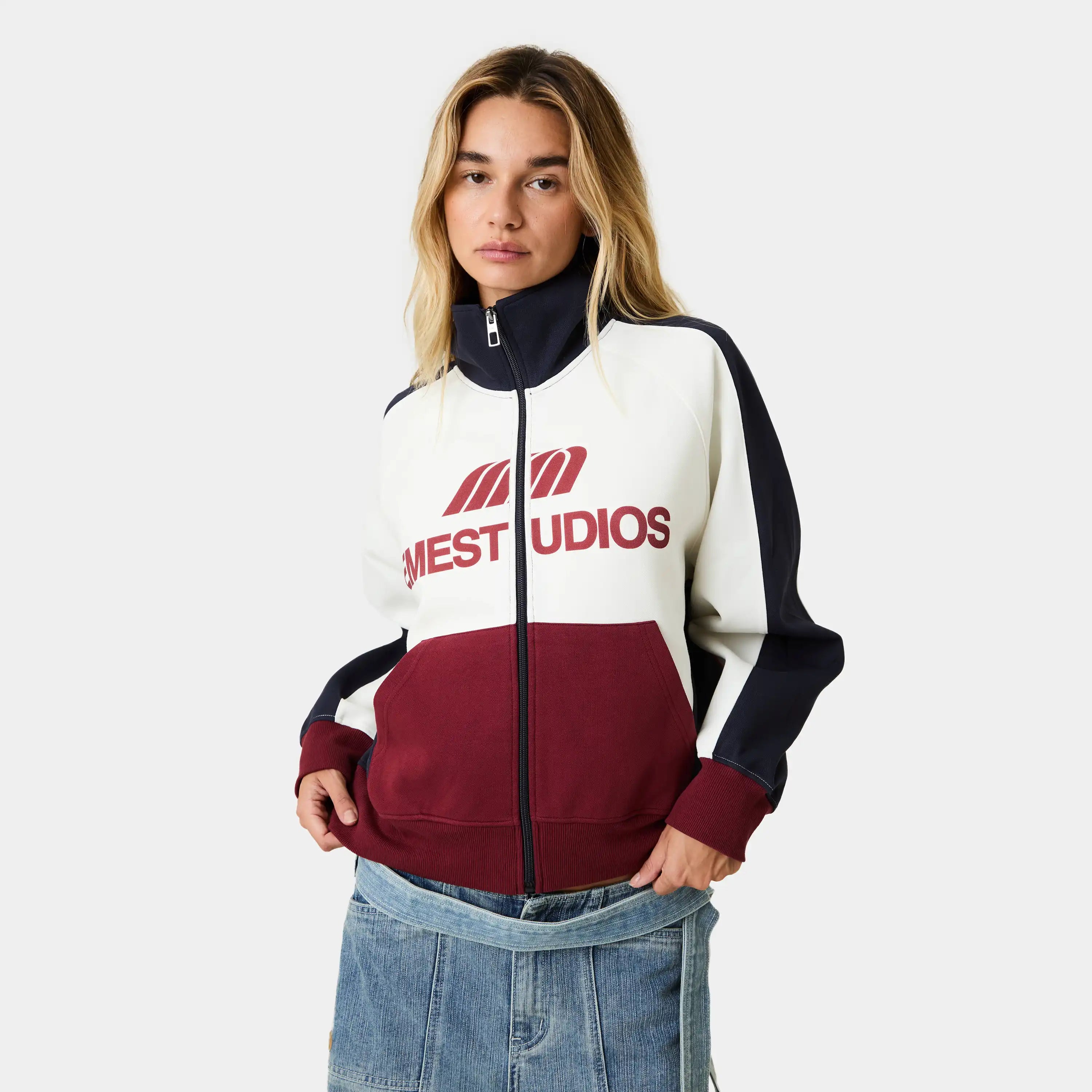 Forus Navy Track Full Zip Sweatshirts Eme Studios