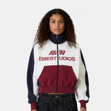 Forus Navy Track Full Zip Women Woman Hoodies Eme Studios