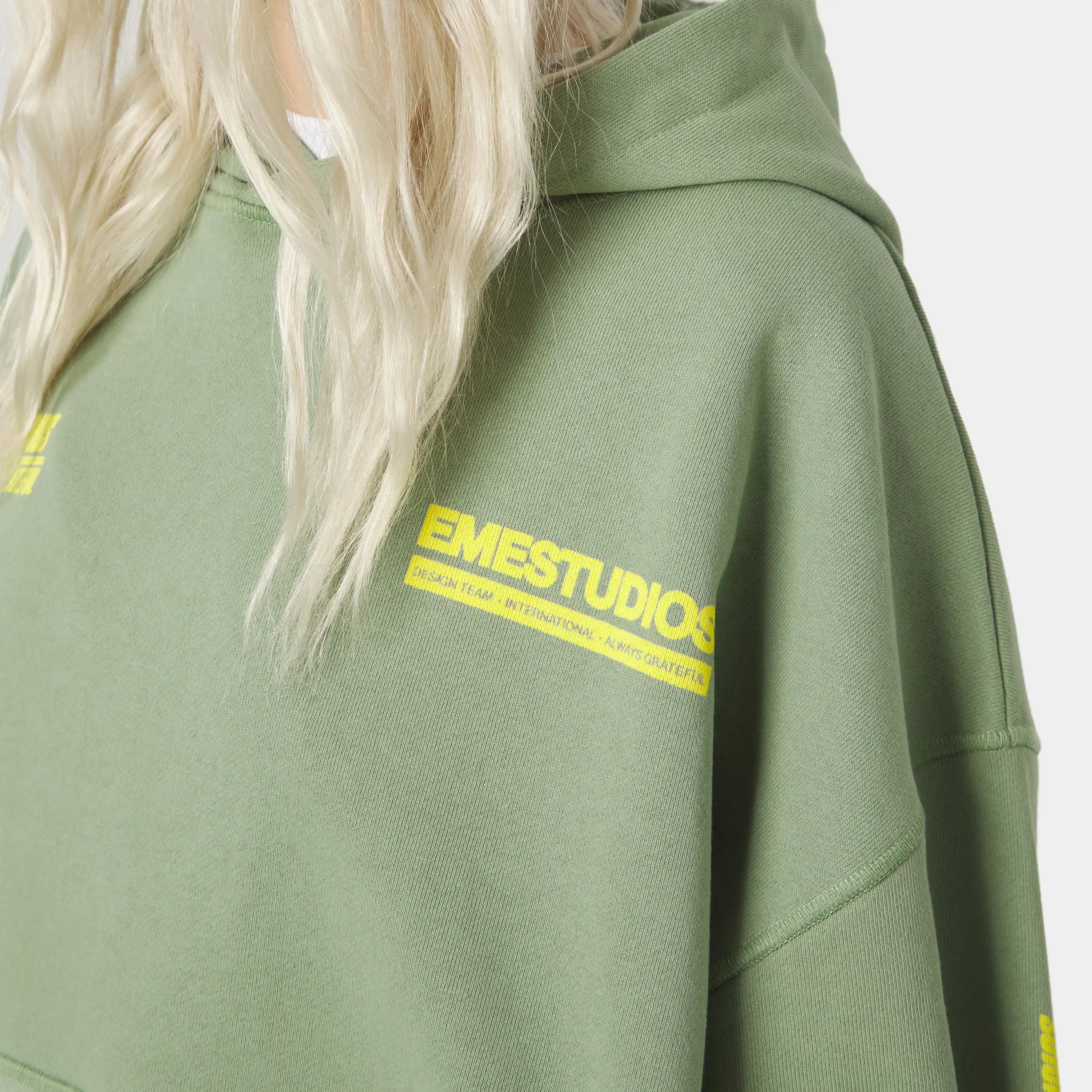 Four Hit Green Oversized Hoodie Hoodies Eme Studios