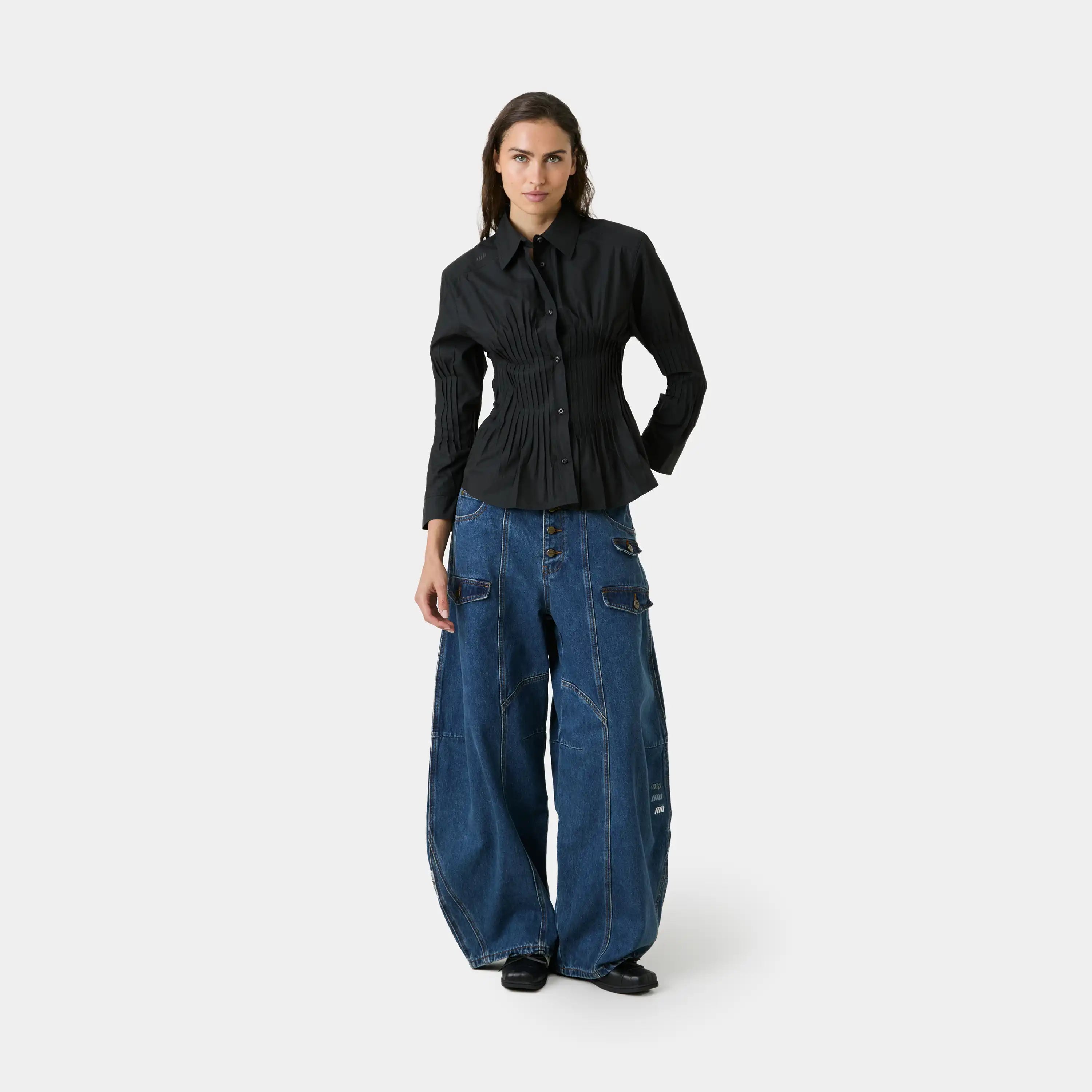 Gales Black Shirt Woman Shirts Eme Studios