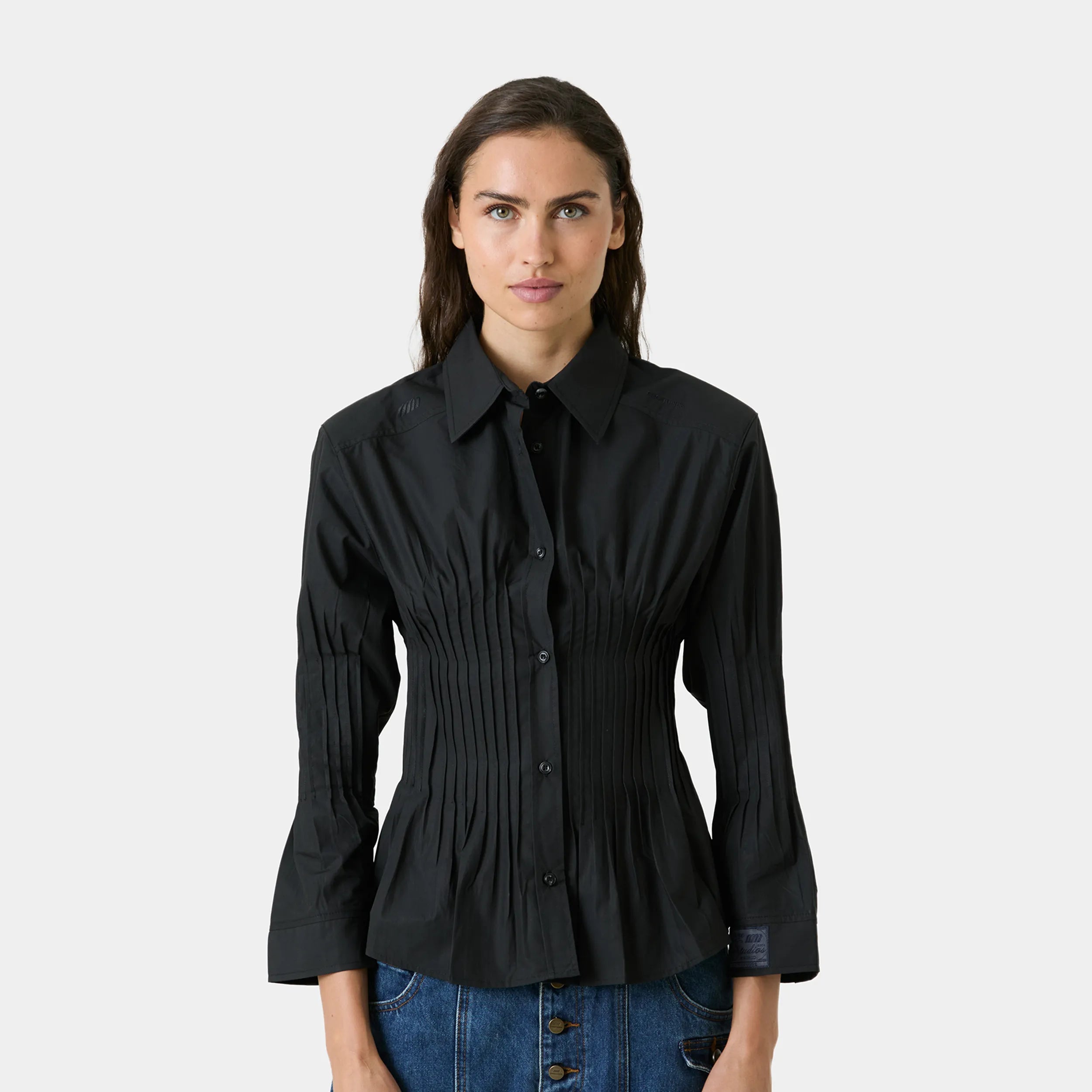 Gales Black Shirt Woman Shirts Eme Studios
