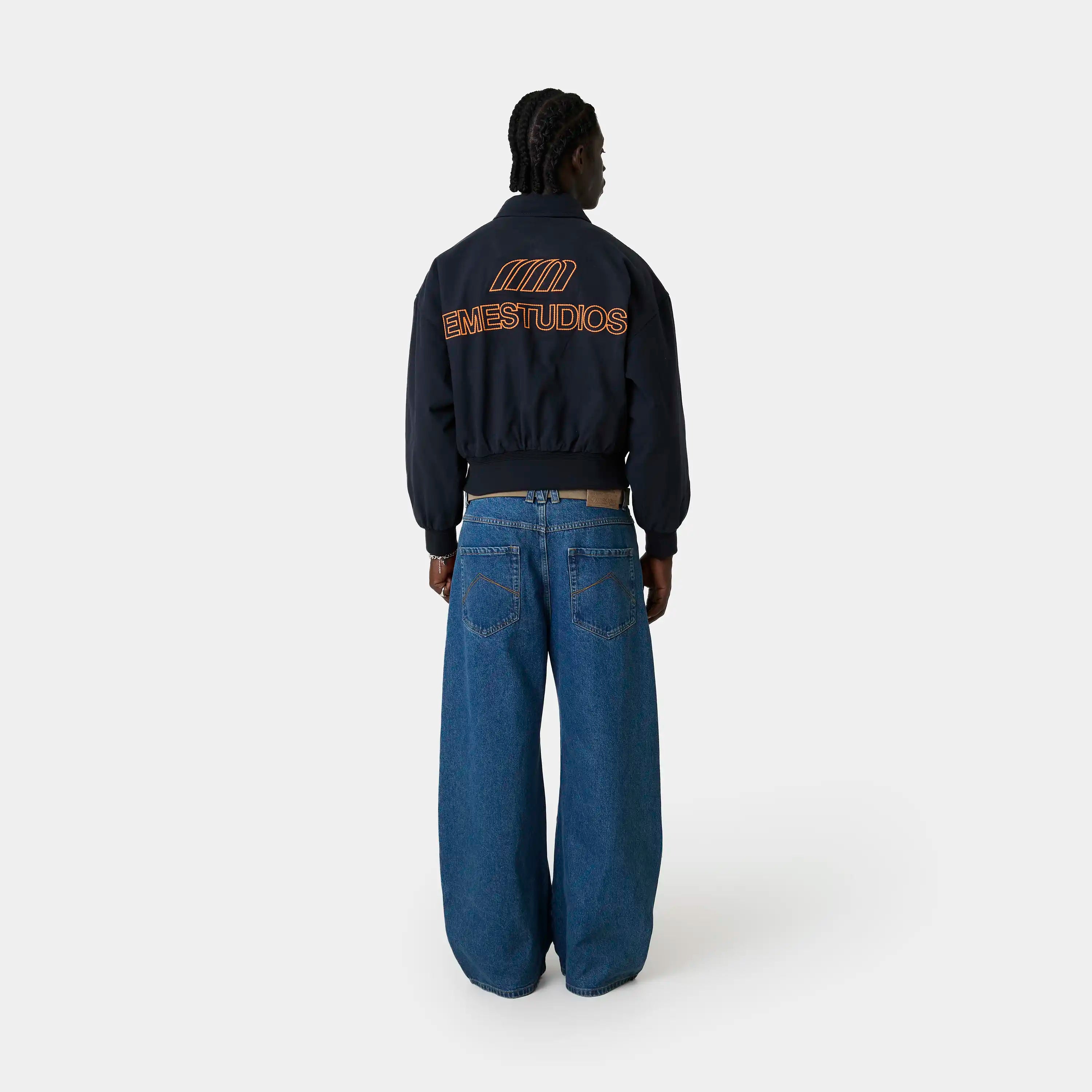 Garage Navy Bomber Jacket Outwear Eme Studios
