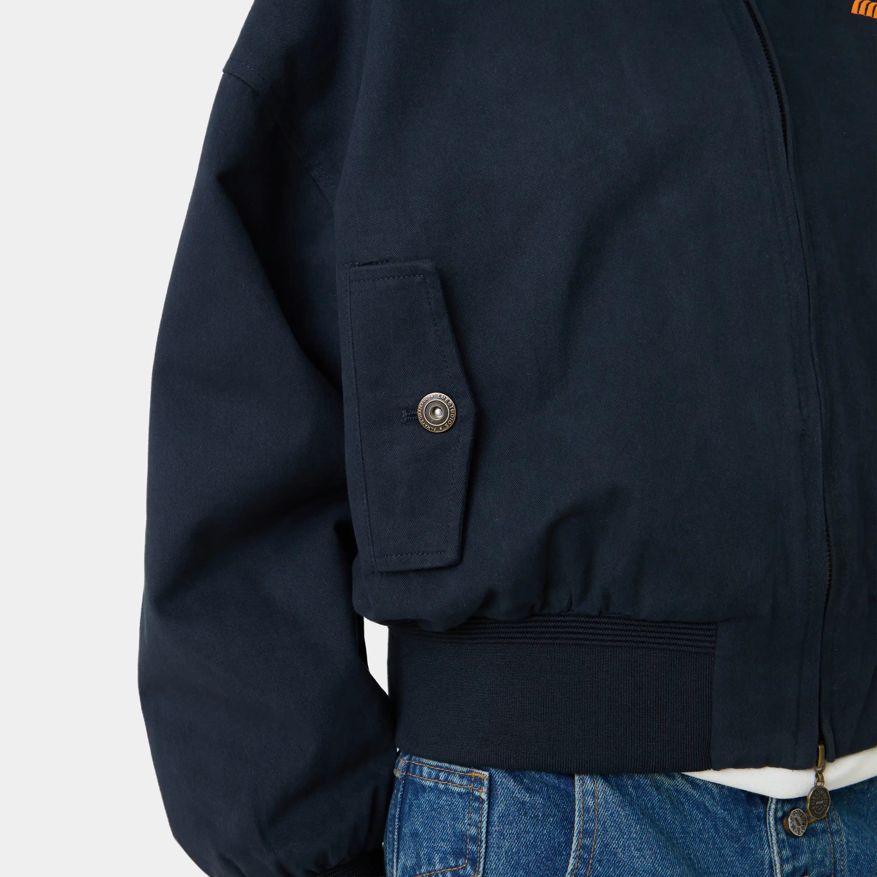Garage Navy Bomber Jacket Outwear Eme Studios