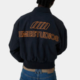 Garage Navy Bomber Jacket Outwear Eme Studios