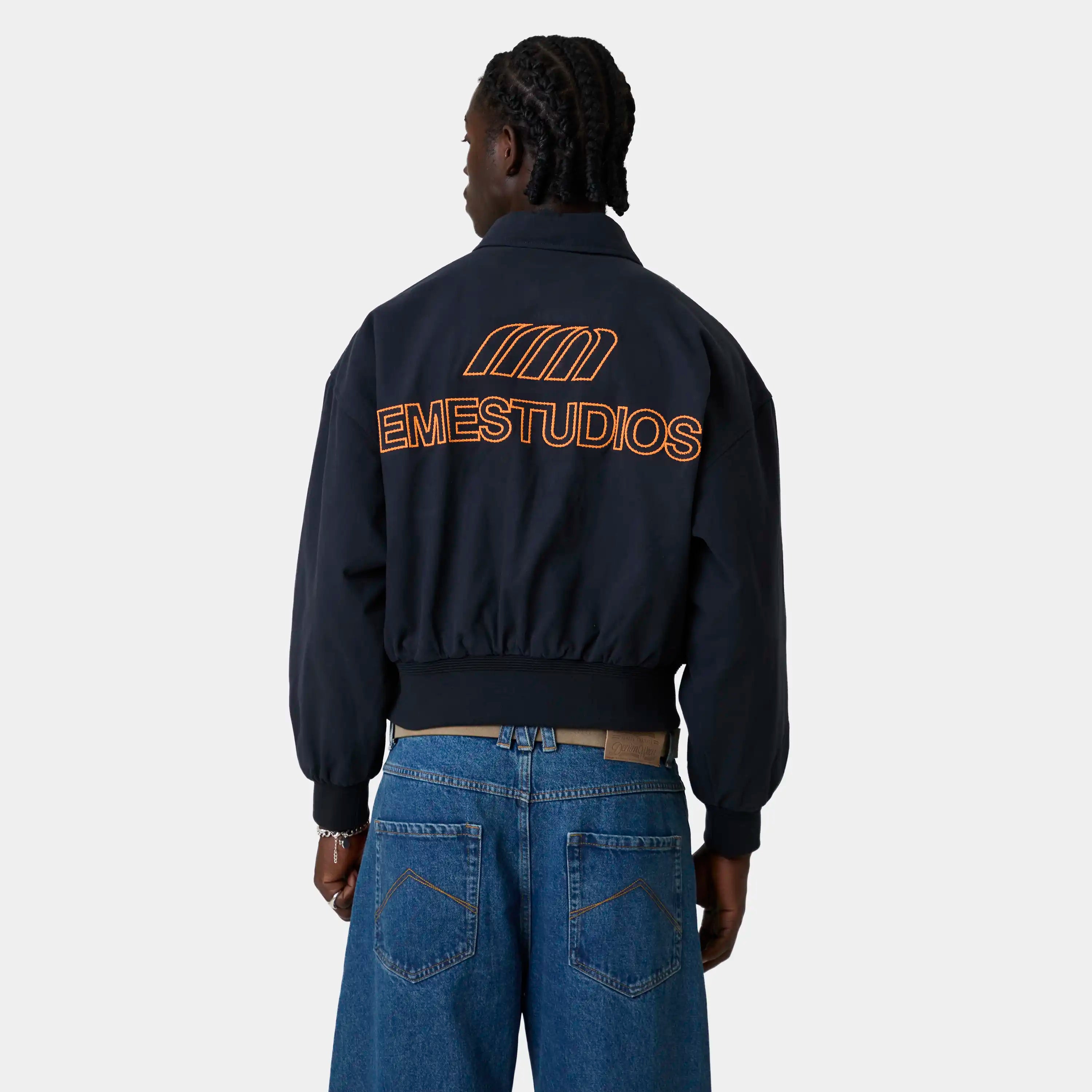 Garage Navy Bomber Jacket Outwear Eme Studios