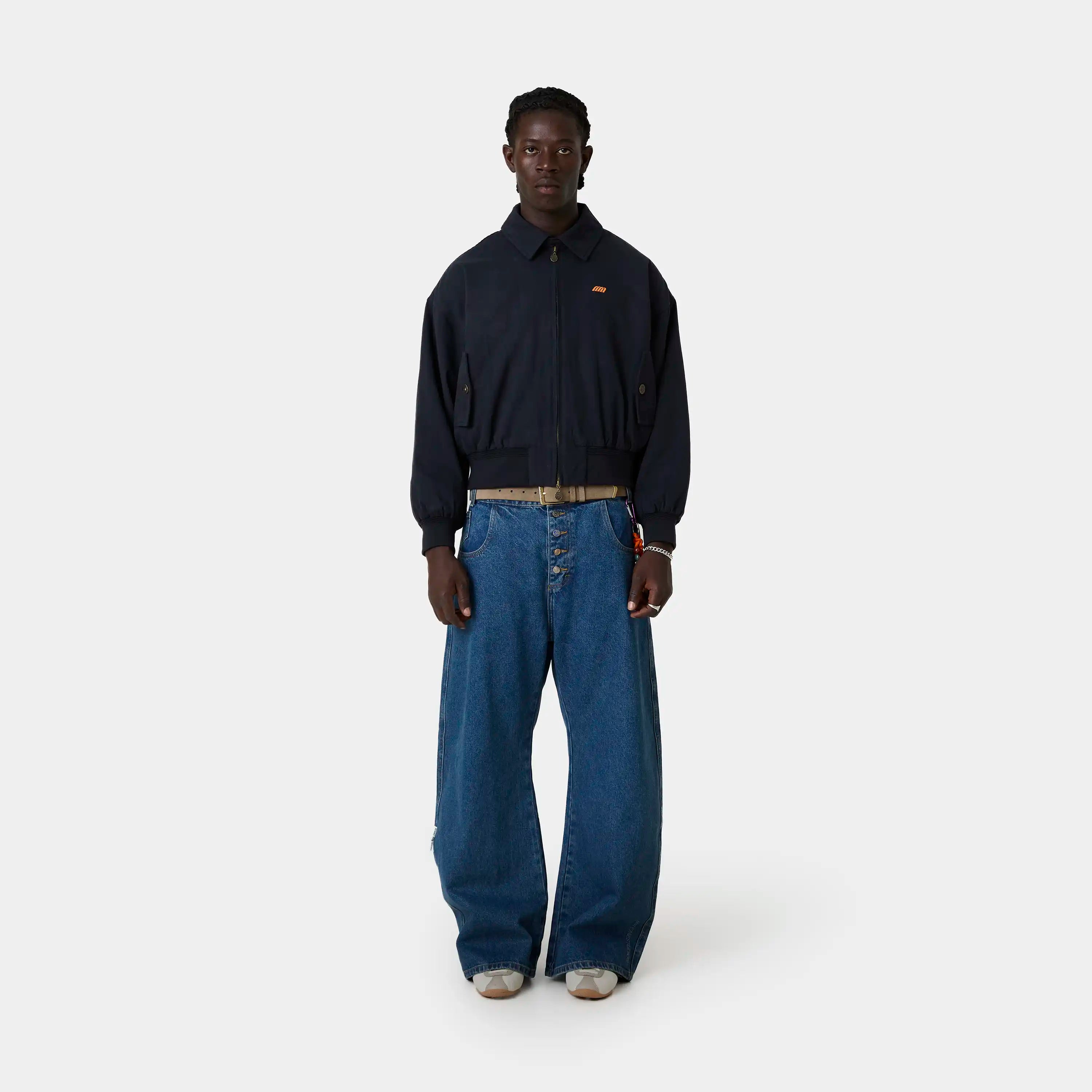 Garage Navy Bomber Jacket Outwear Eme Studios