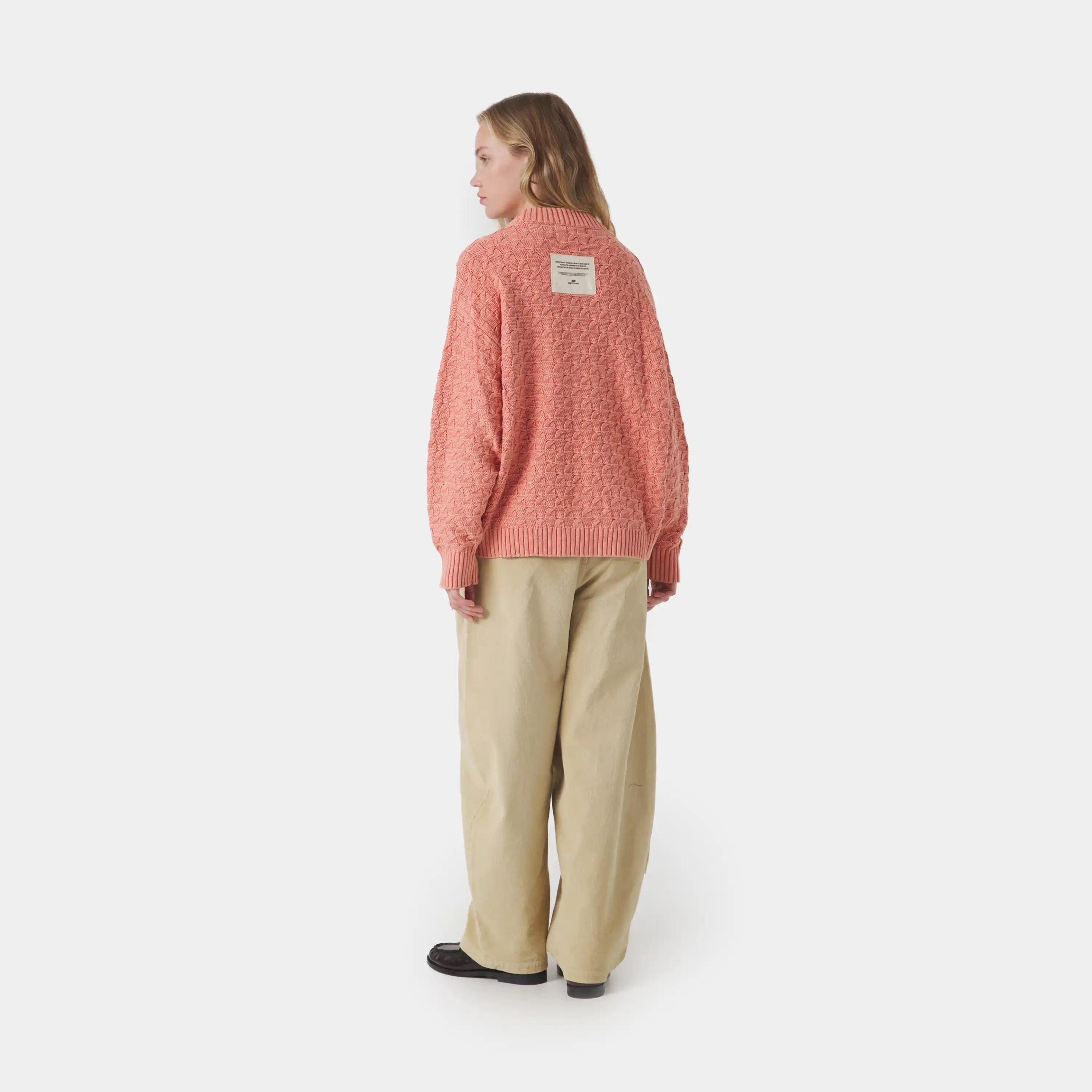 Grid Coral Cable Knit Sweater Knitwear Eme Studios
