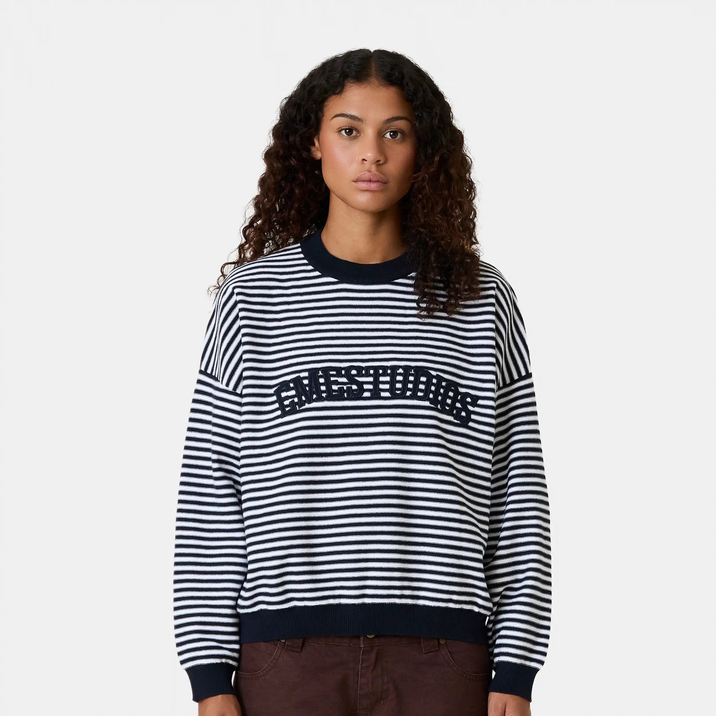 Groove Navy Knit Sweater Knitwear Eme Studios