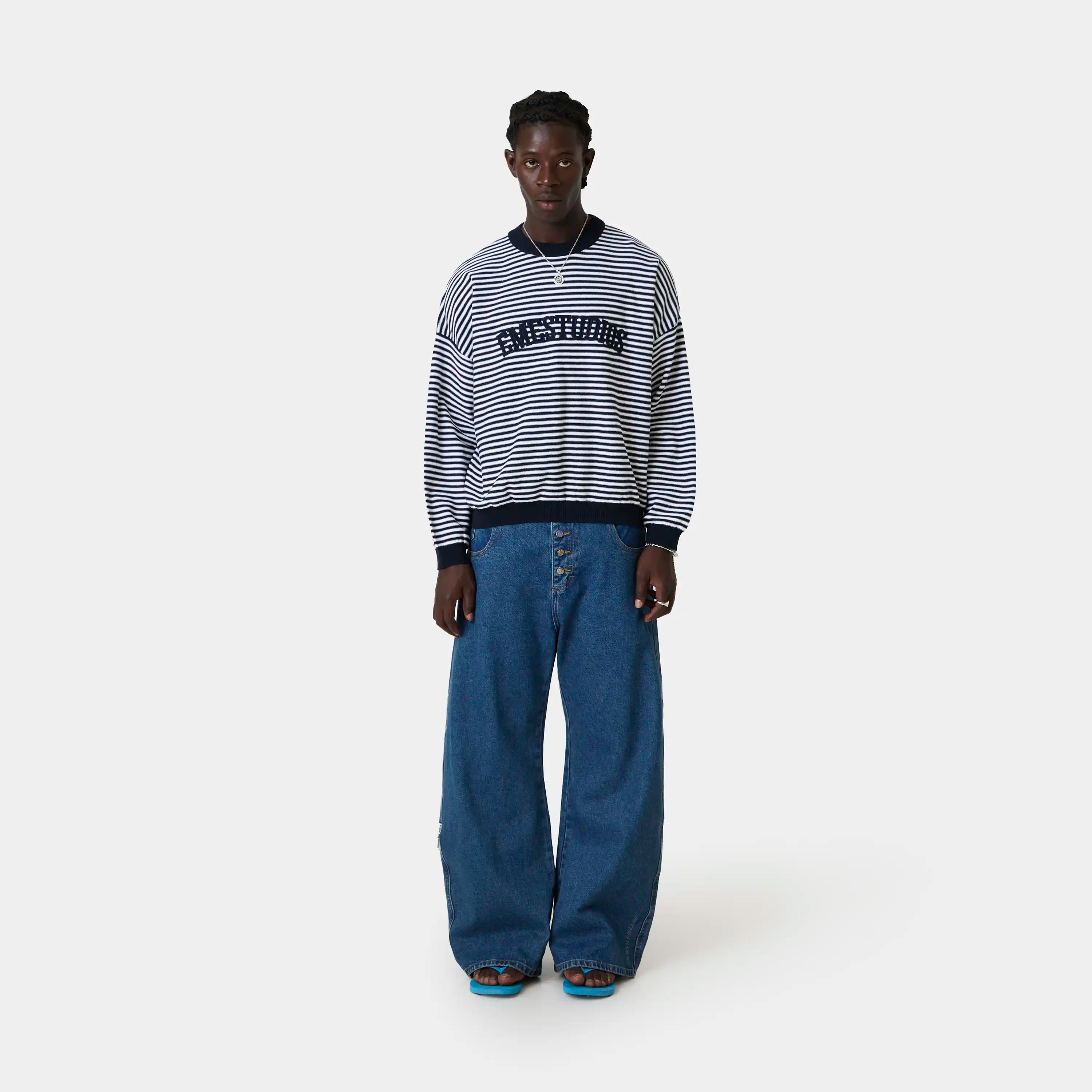 Groove Navy Knit Sweater Knitwear Eme Studios
