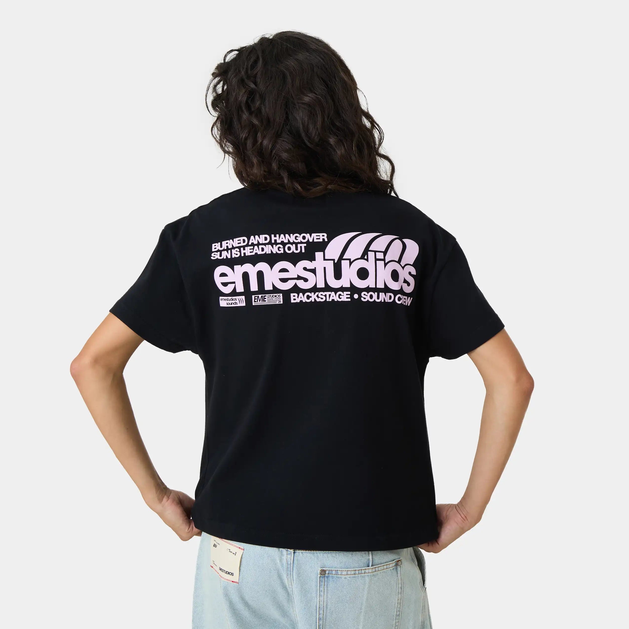 Guiete Black Oversized Tee T-shirts Eme Studios