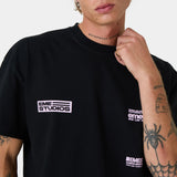 Guiete Black Oversized Tee T-shirts Eme Studios