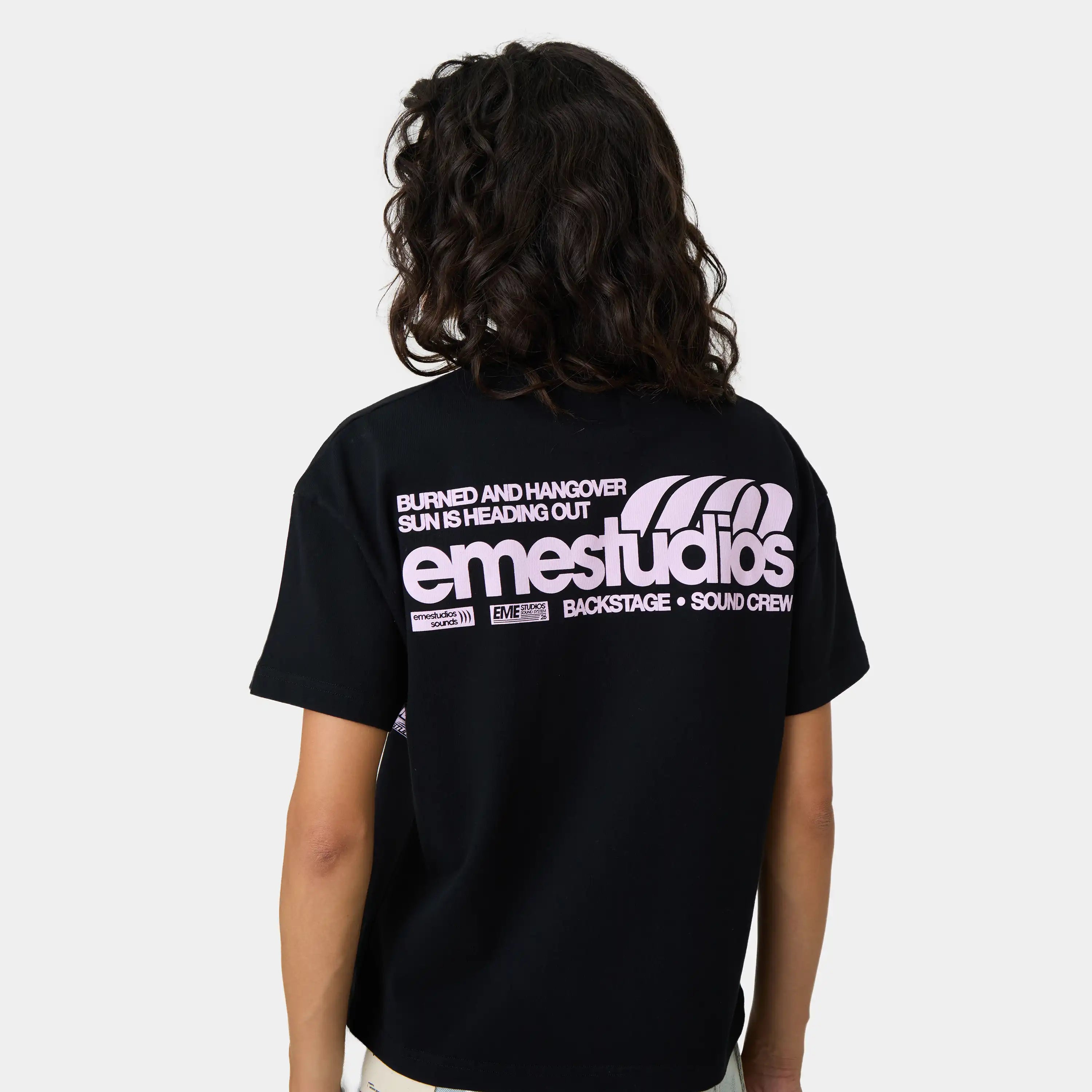 Guiete Black Oversized Tee T-shirts Eme Studios