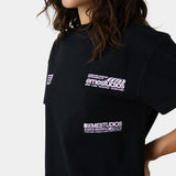 Guiete Black Oversized Tee T-shirts Eme Studios