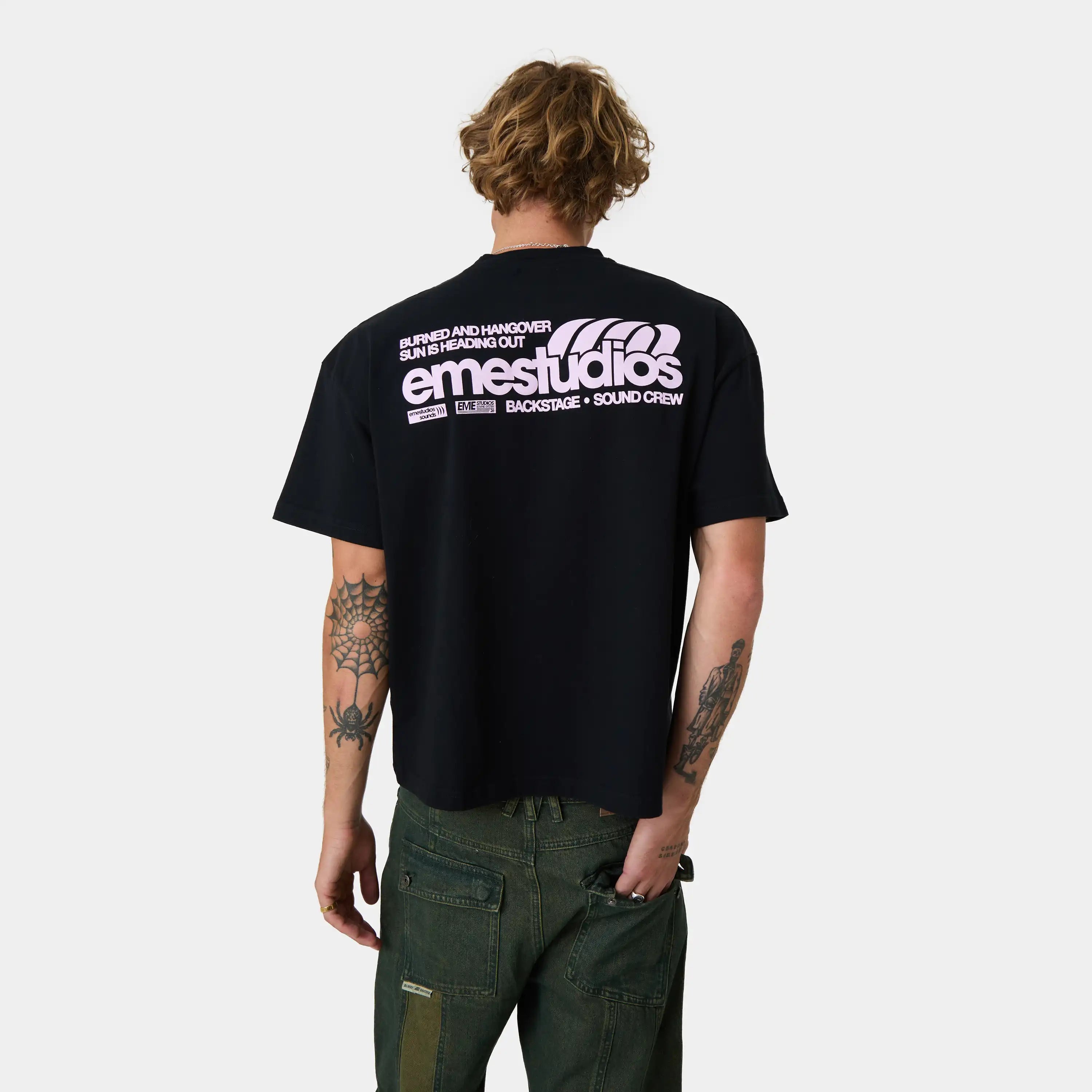 Guiete Black Oversized Tee T-shirts Eme Studios
