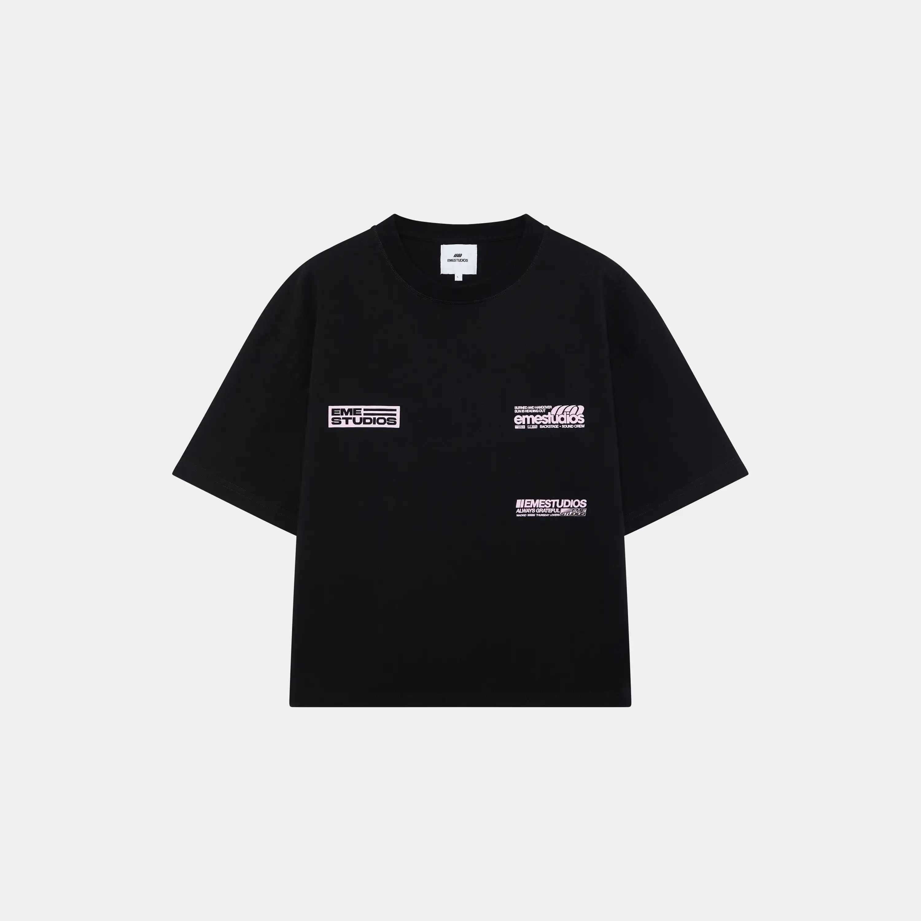 Guiete Black Oversized Tee T-shirts Eme Studios