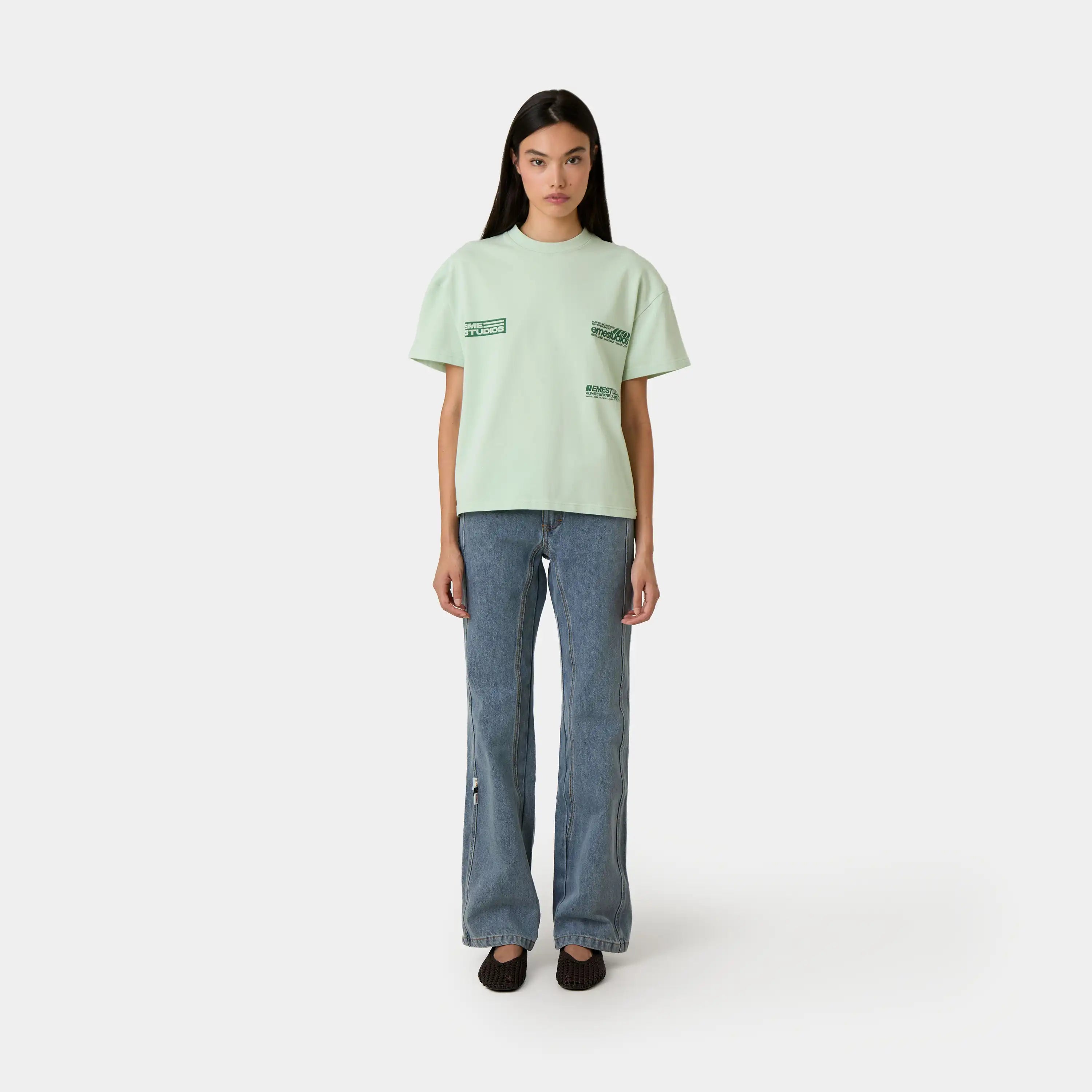 Guiete Mint Oversized Tee T-shirts Eme Studios