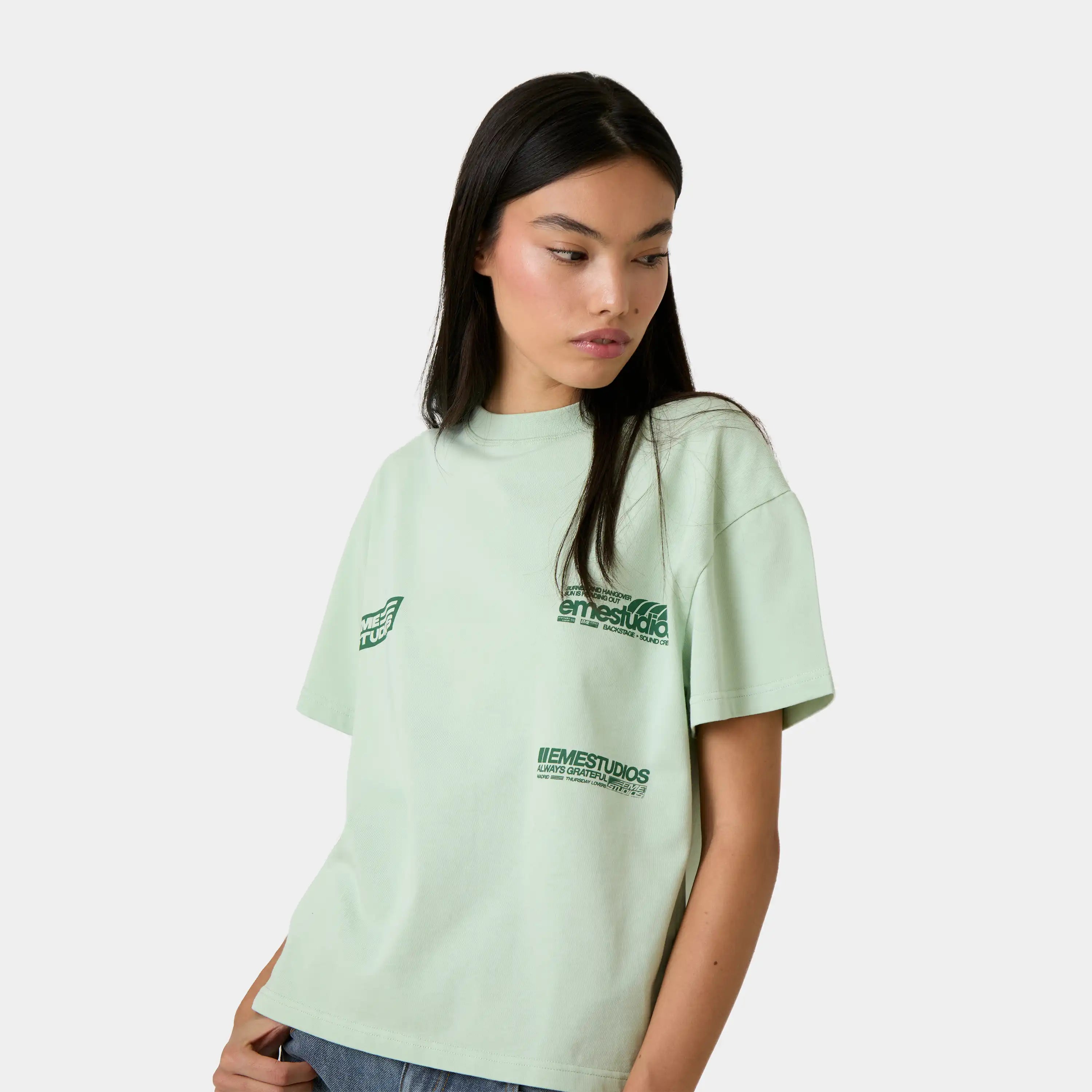 Guiete Mint Oversized Tee T-shirts Eme Studios