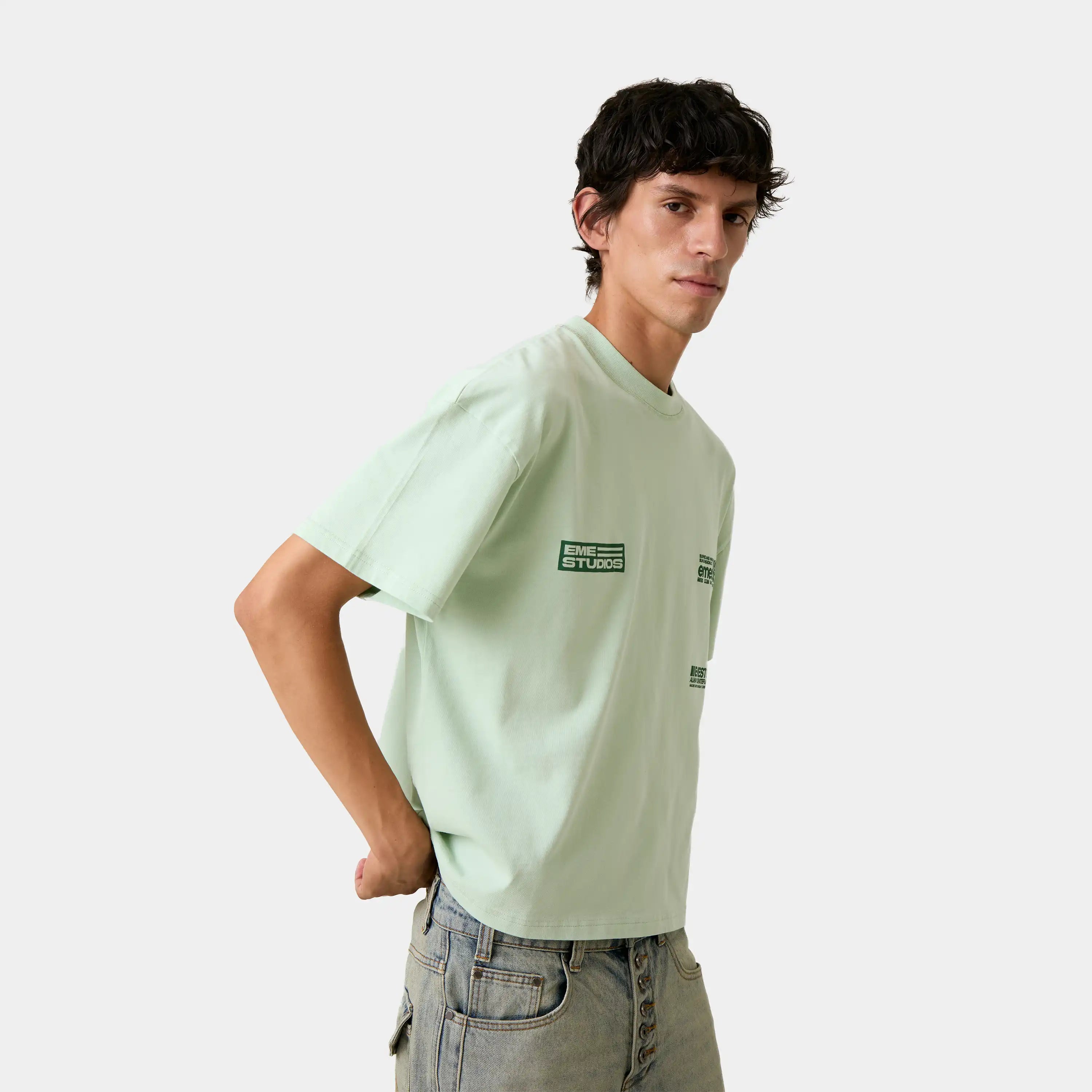 Guiete Mint Oversized Tee T-shirts Eme Studios
