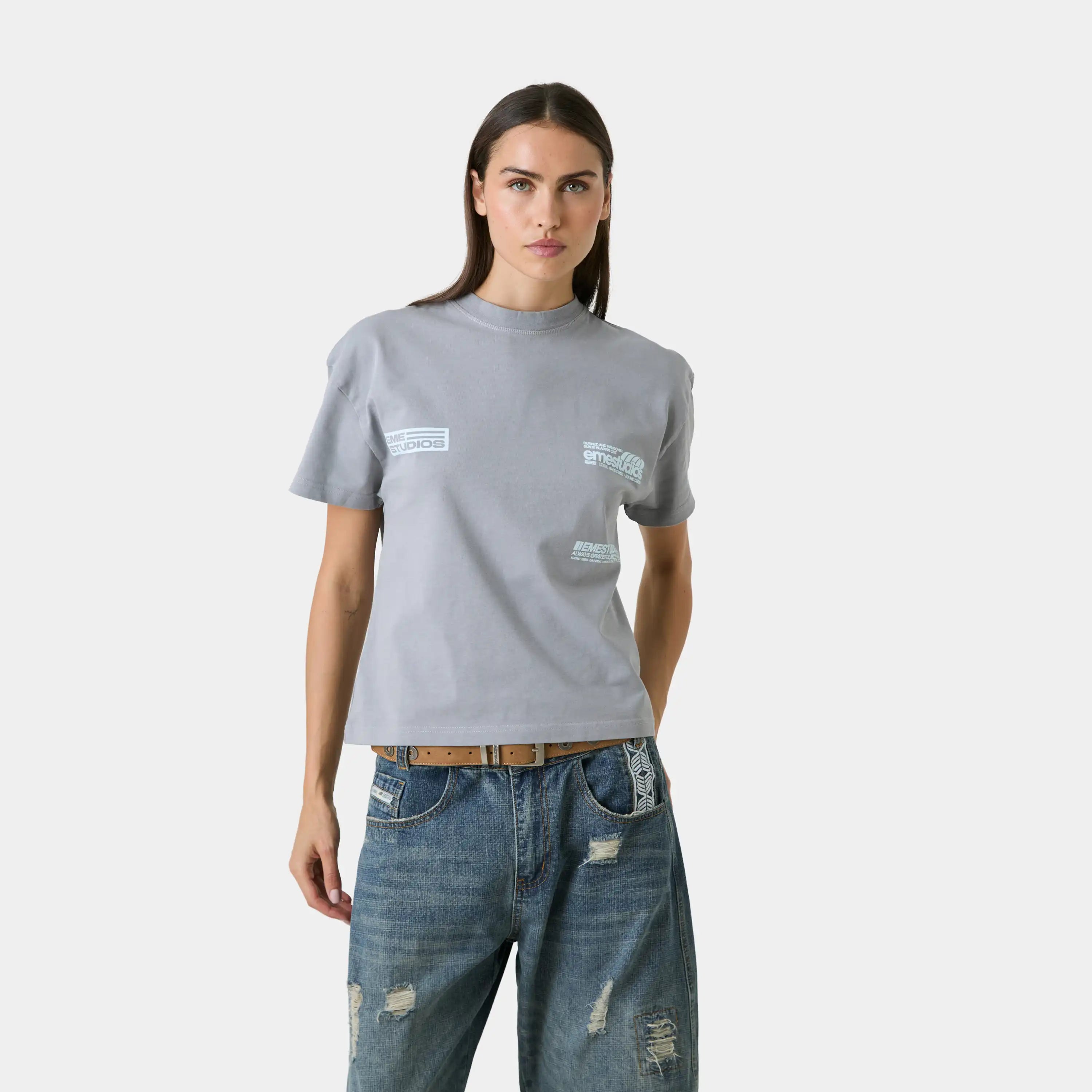 Guiete Slate Oversized Tee T-shirts Eme Studios