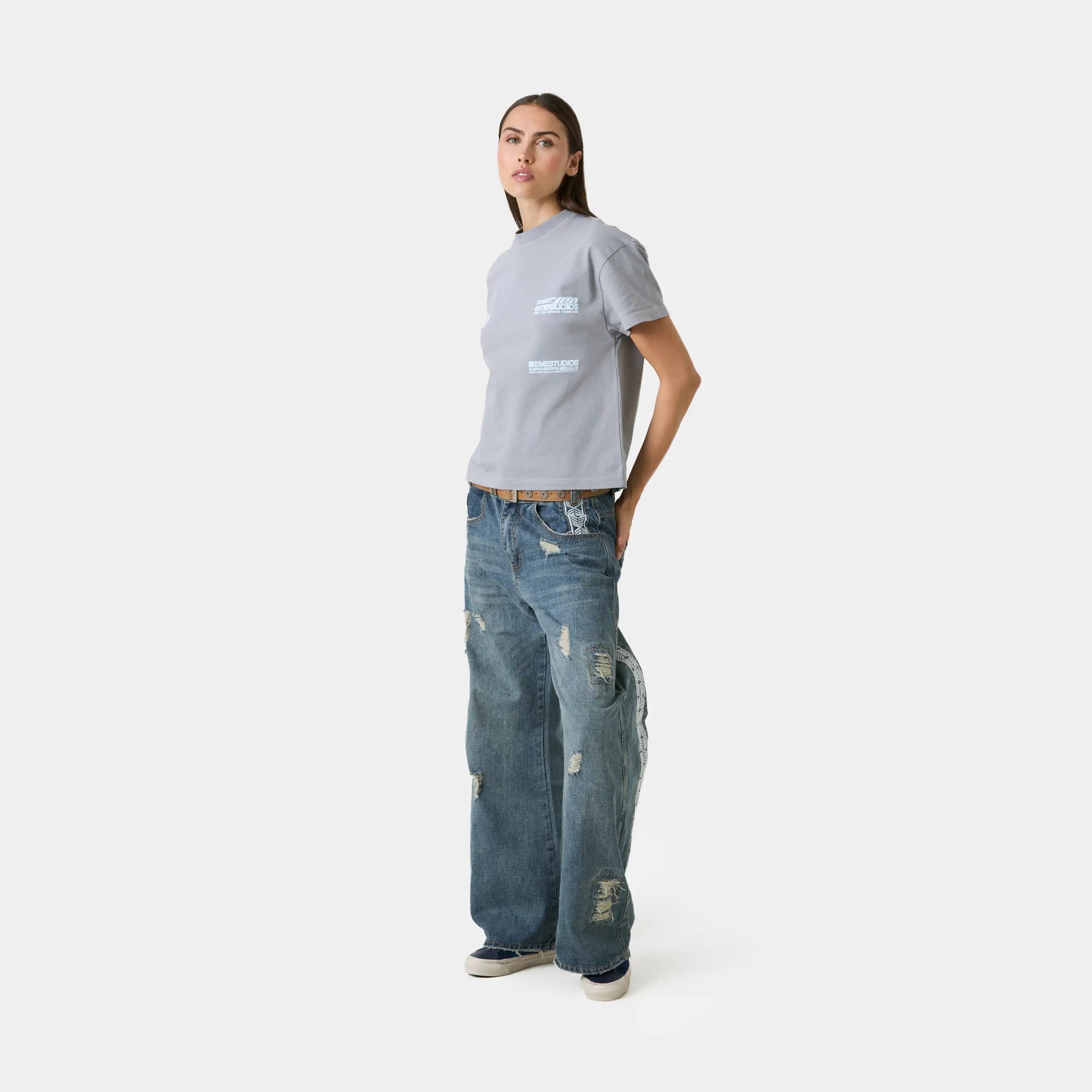 Guiete Slate Oversized Tee T-shirts Eme Studios